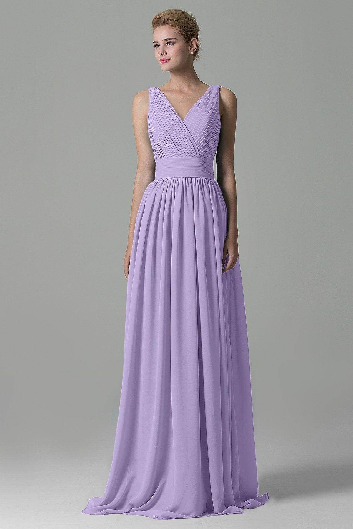 Sheath Floor Length Chiffon Bridesmaid Dress COAF1500A