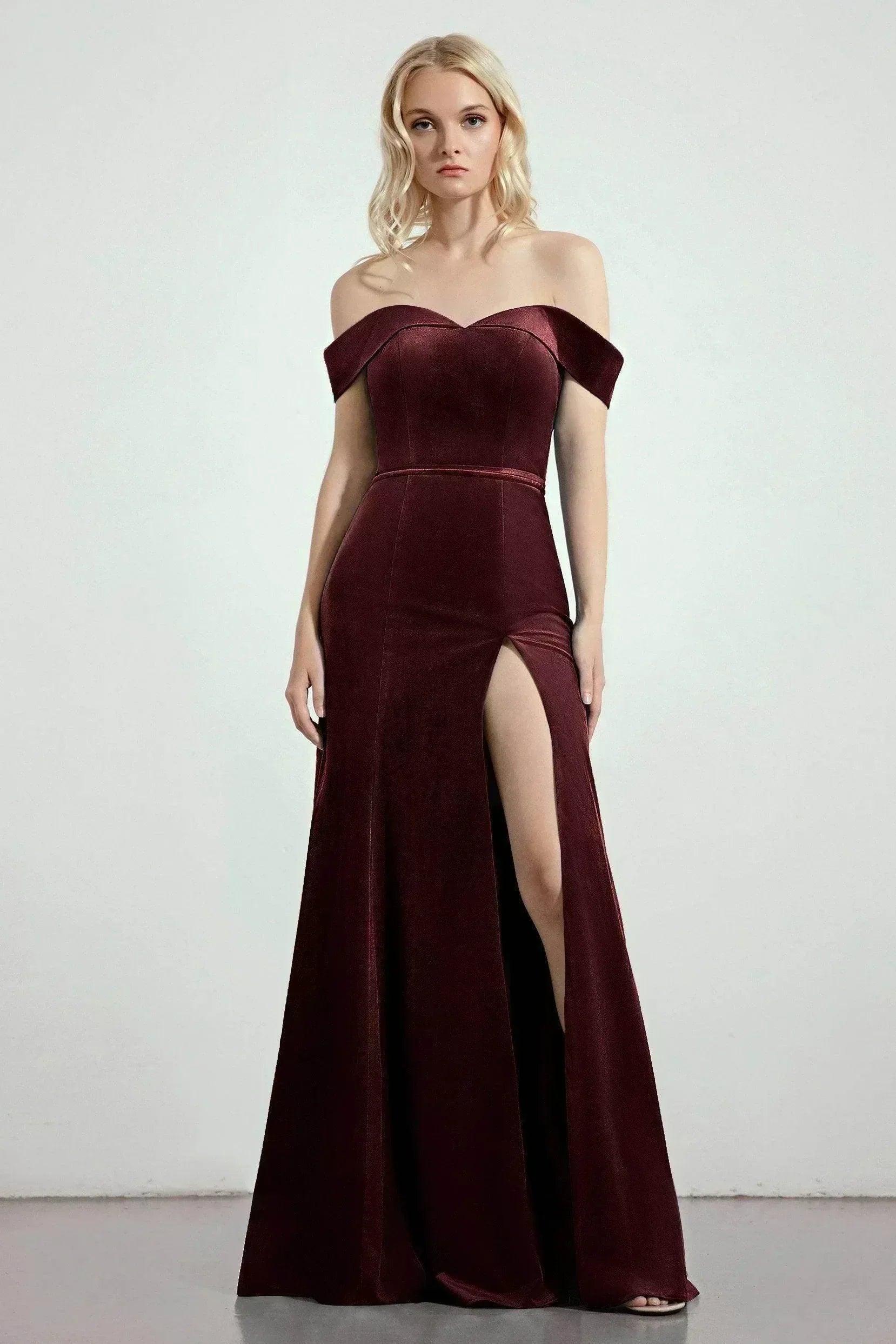 Trumpet-Mermaid Sweep-Brush Train Bridesmaid Dress Formal Dresses CB0271PS