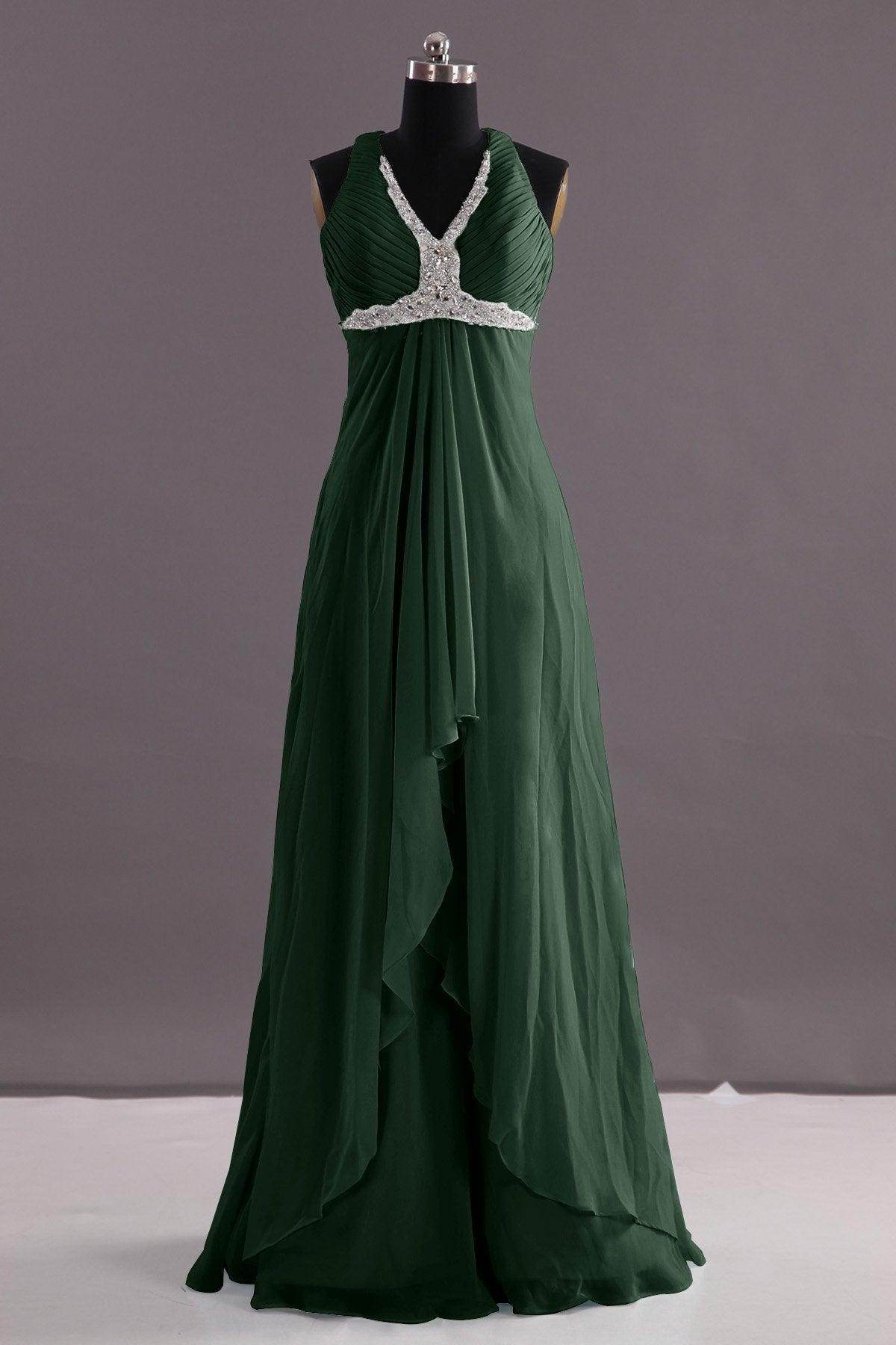 Sheath-Column Floor Length Chiffon Evening Dress COEF14001