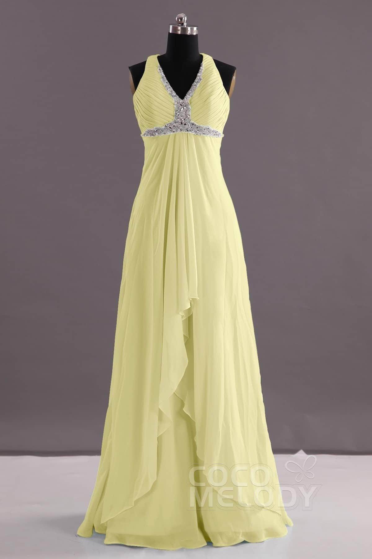Sheath-Column Floor Length Chiffon Evening Dress COEF14001