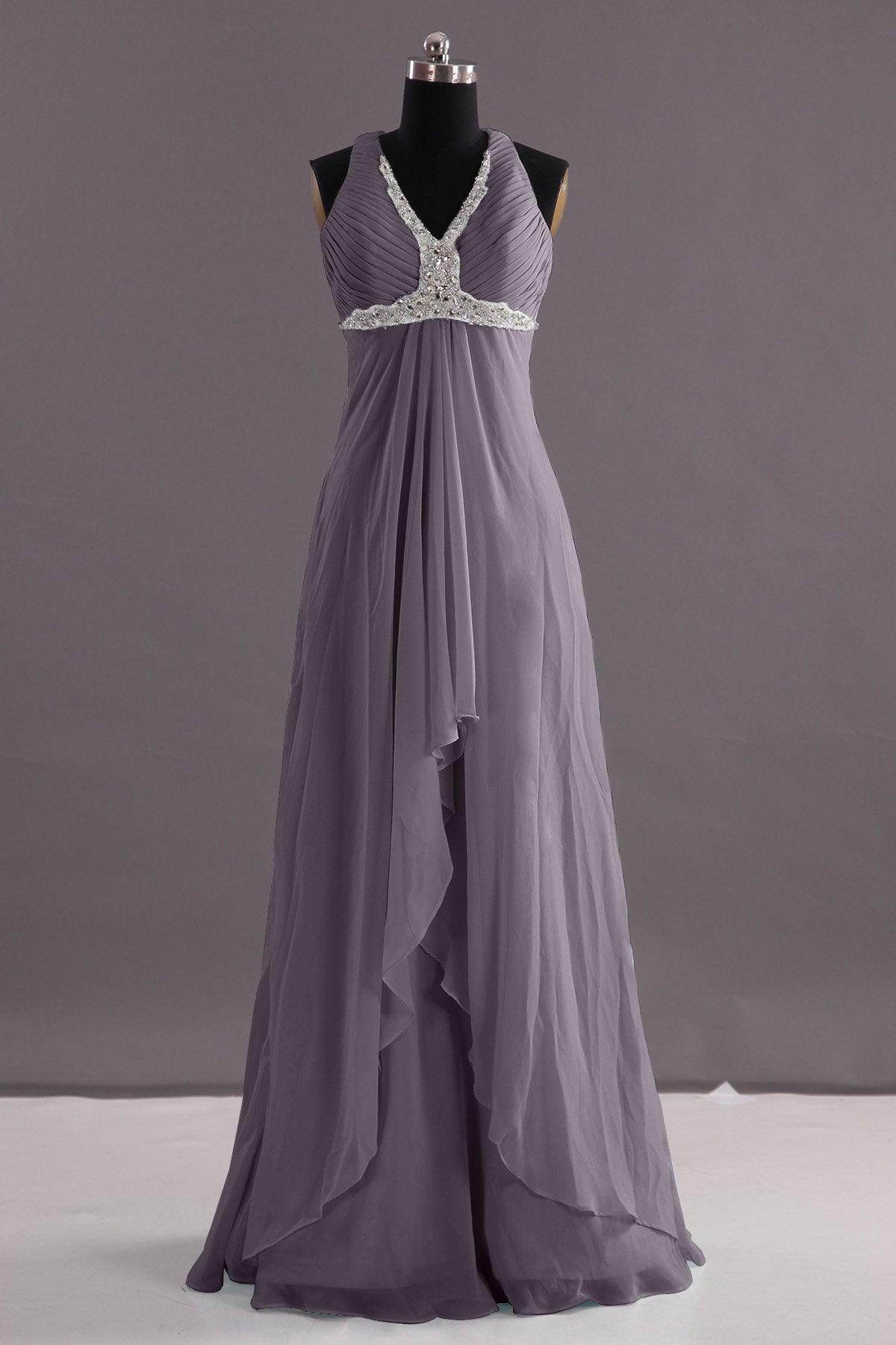 Sheath-Column Floor Length Chiffon Evening Dress COEF14001