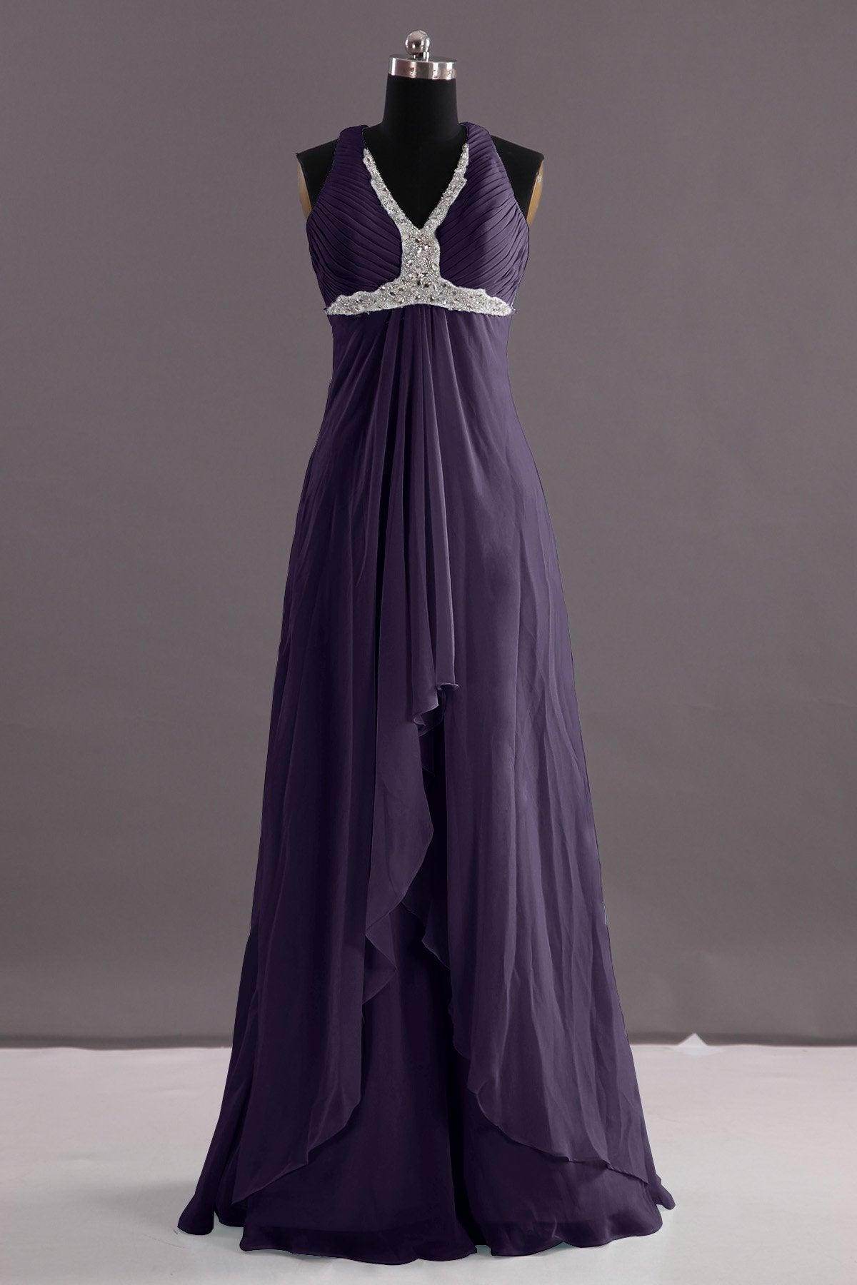 Sheath-Column Floor Length Chiffon Evening Dress COEF14001