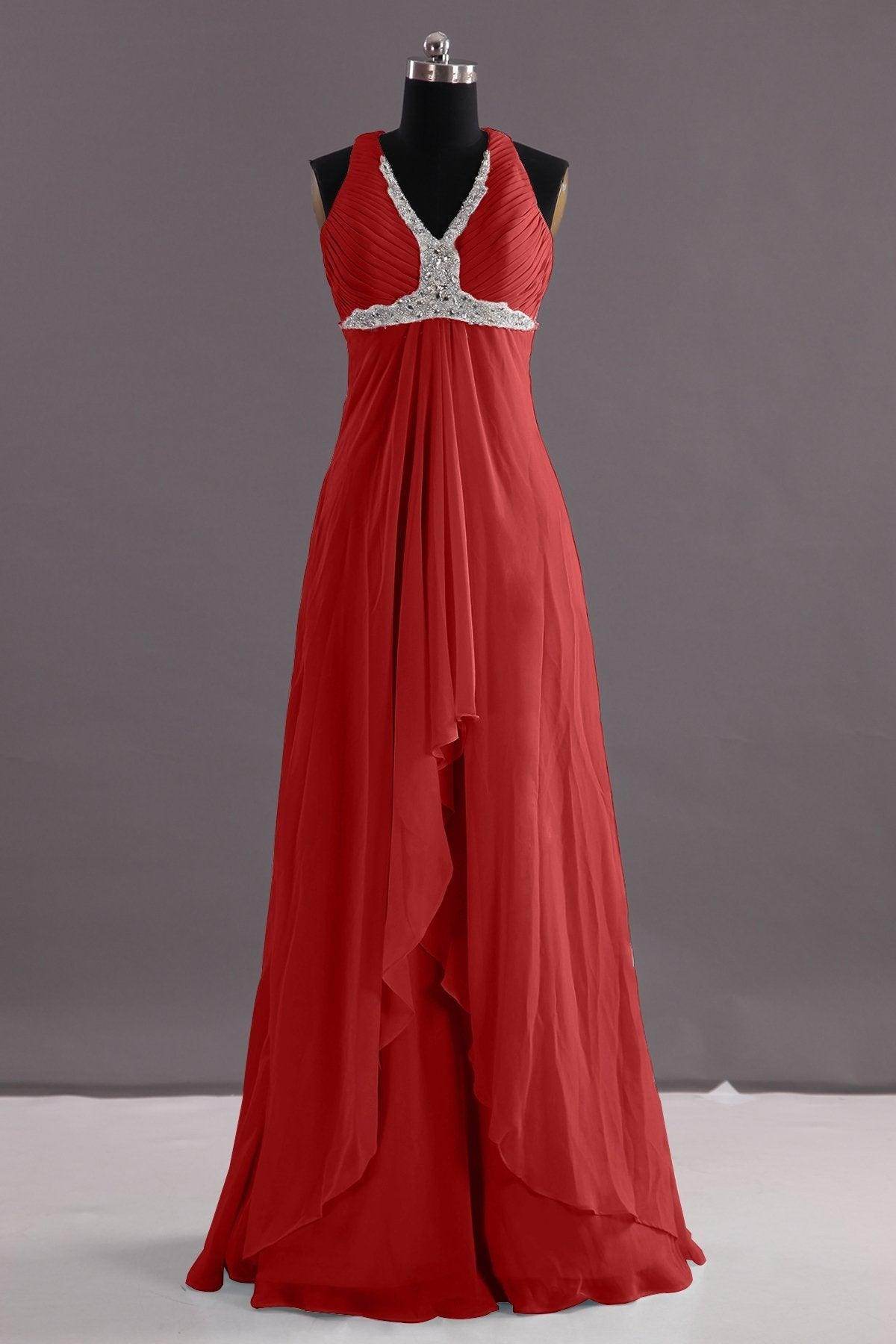 Sheath-Column Floor Length Chiffon Evening Dress COEF14001