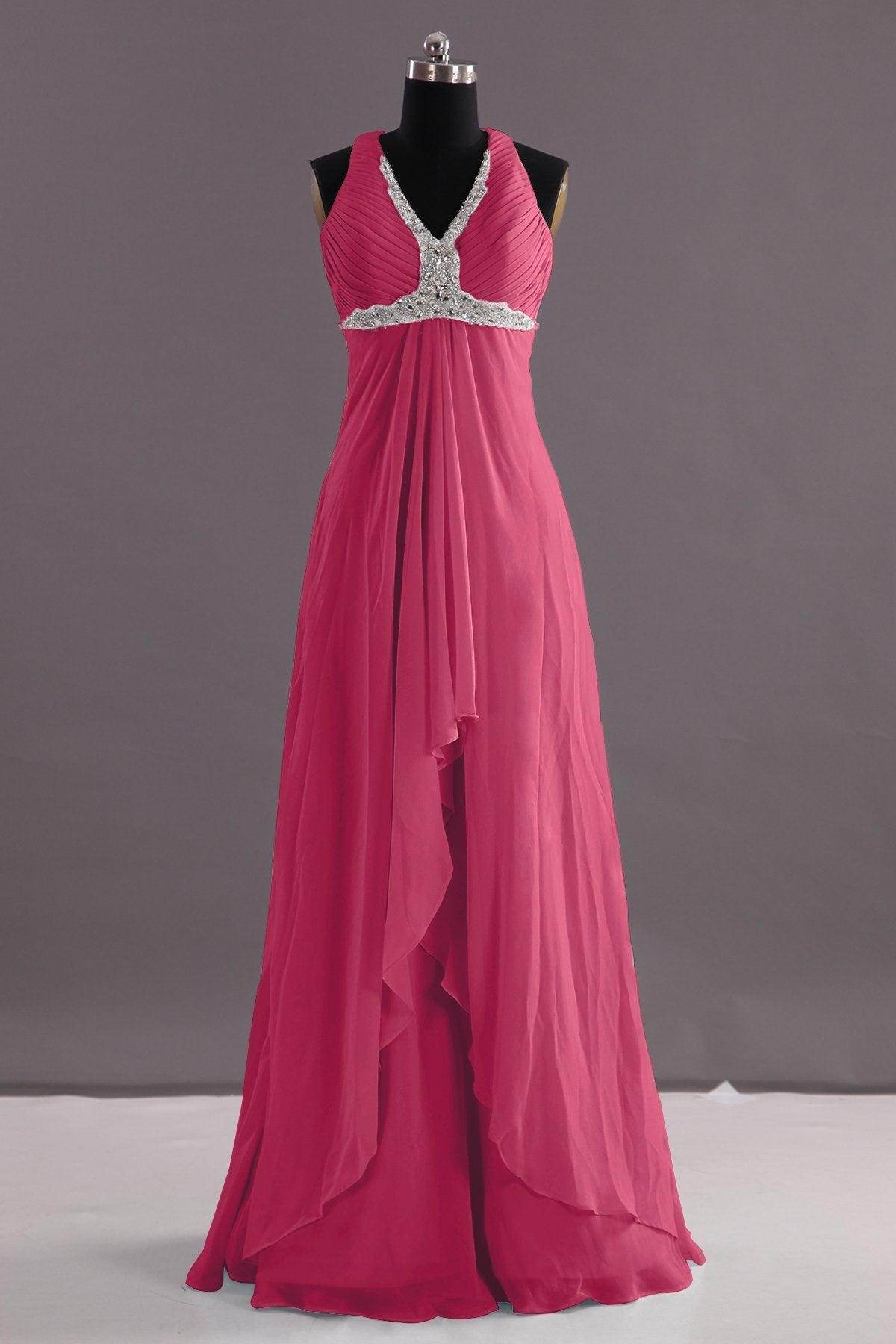 Sheath-Column Floor Length Chiffon Evening Dress COEF14001