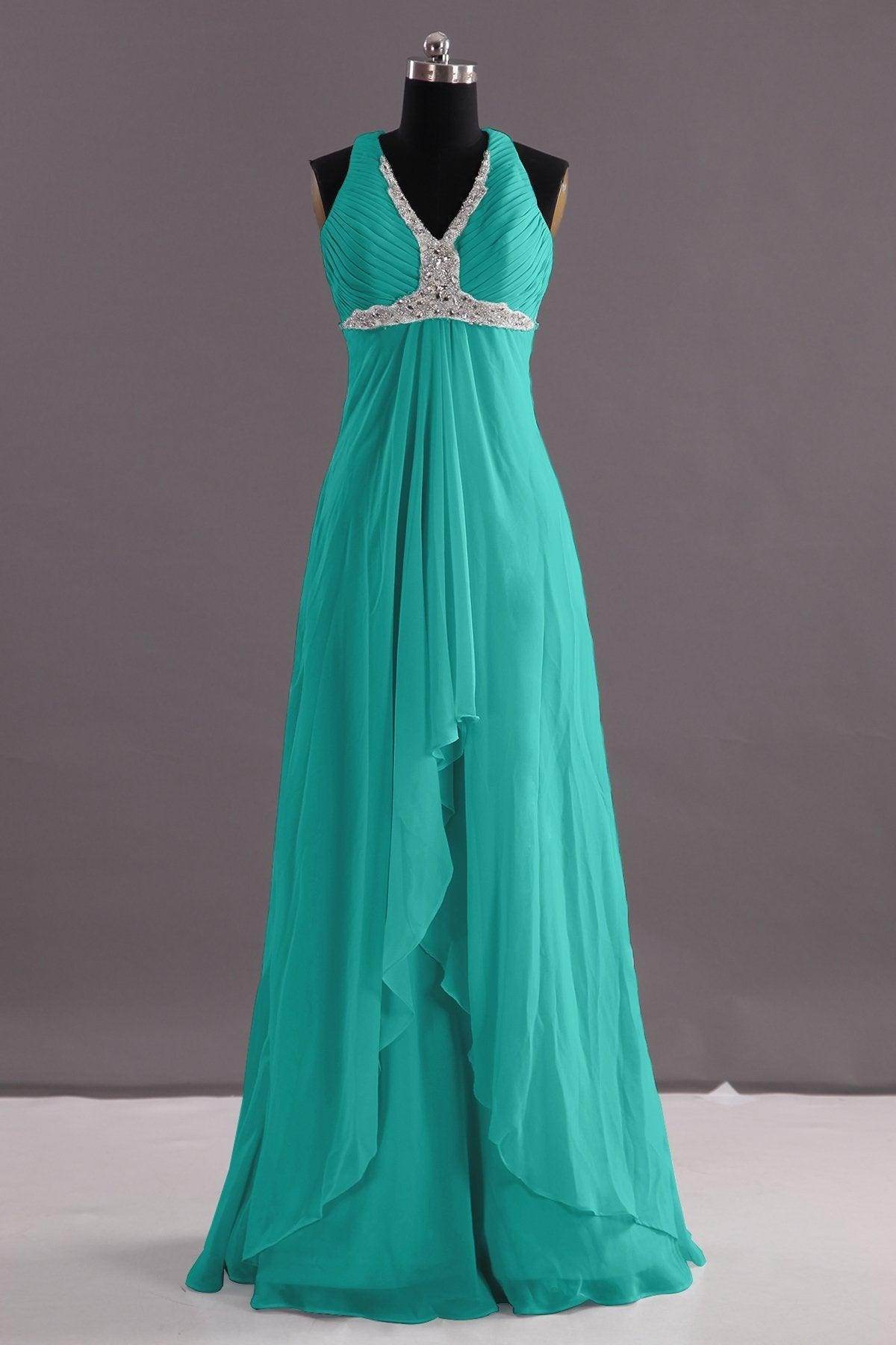 Sheath-Column Floor Length Chiffon Evening Dress COEF14001