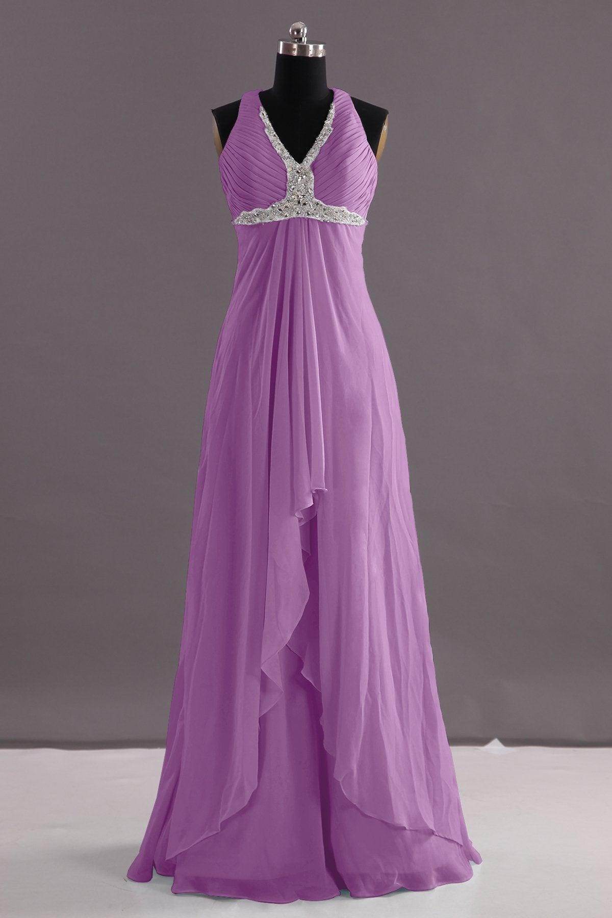 Sheath-Column Floor Length Chiffon Evening Dress COEF14001