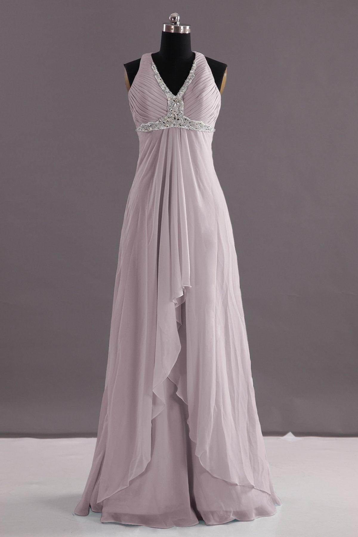 Sheath-Column Floor Length Chiffon Evening Dress COEF14001