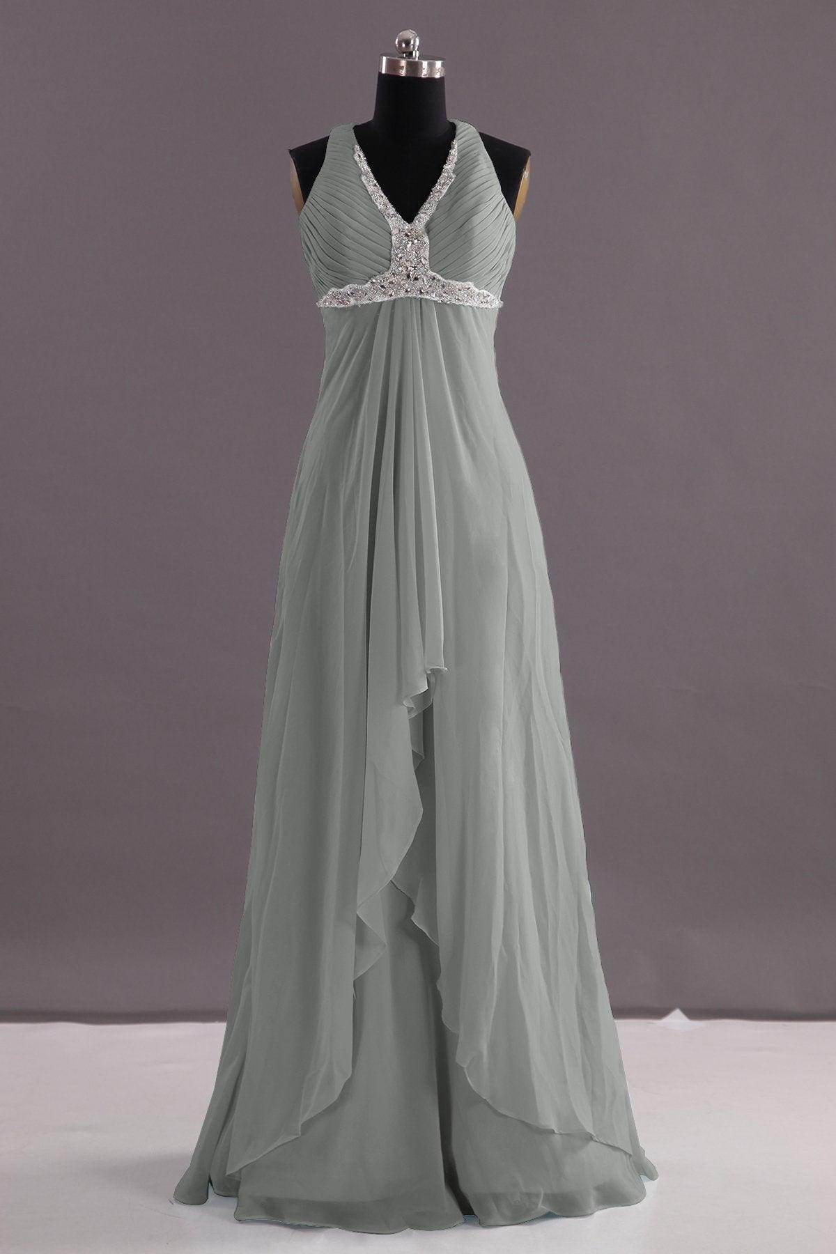 Sheath-Column Floor Length Chiffon Evening Dress COEF14001