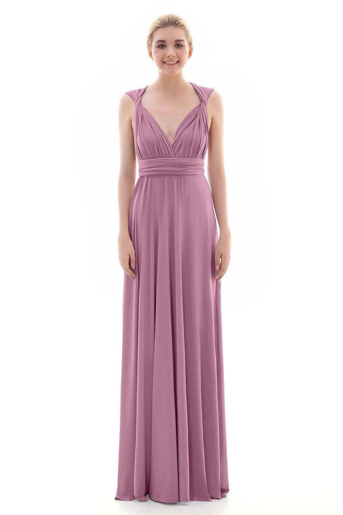 Sheath Floor Length Knitted Bridesmaid Dress COEF16001