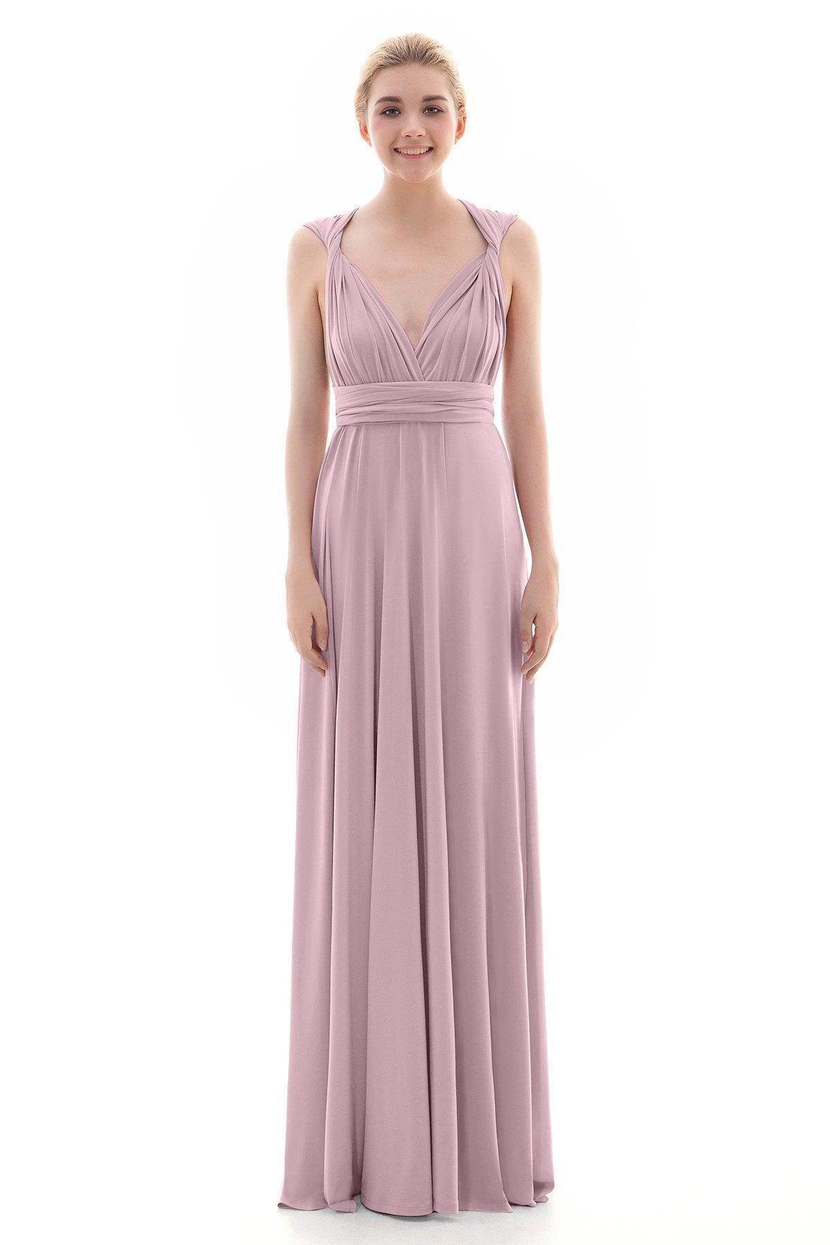 Sheath Floor Length Knitted Bridesmaid Dress COEF16001