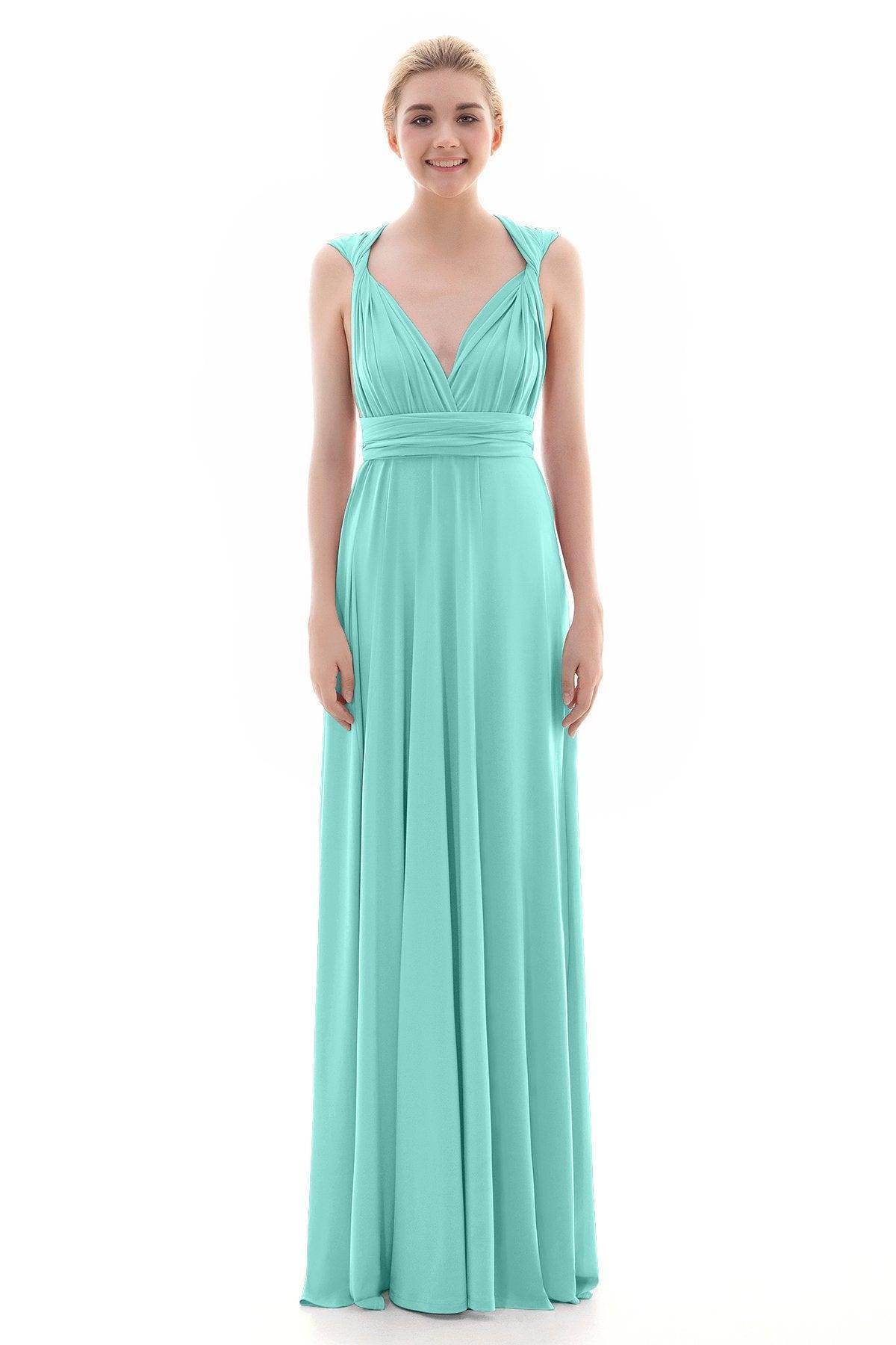 Sheath Floor Length Knitted Bridesmaid Dress COEF16001