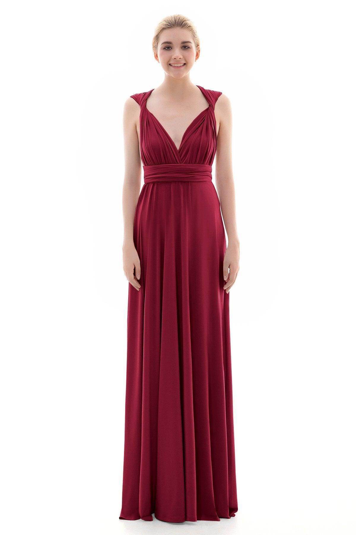 Sheath Floor Length Knitted Bridesmaid Dress COEF16001