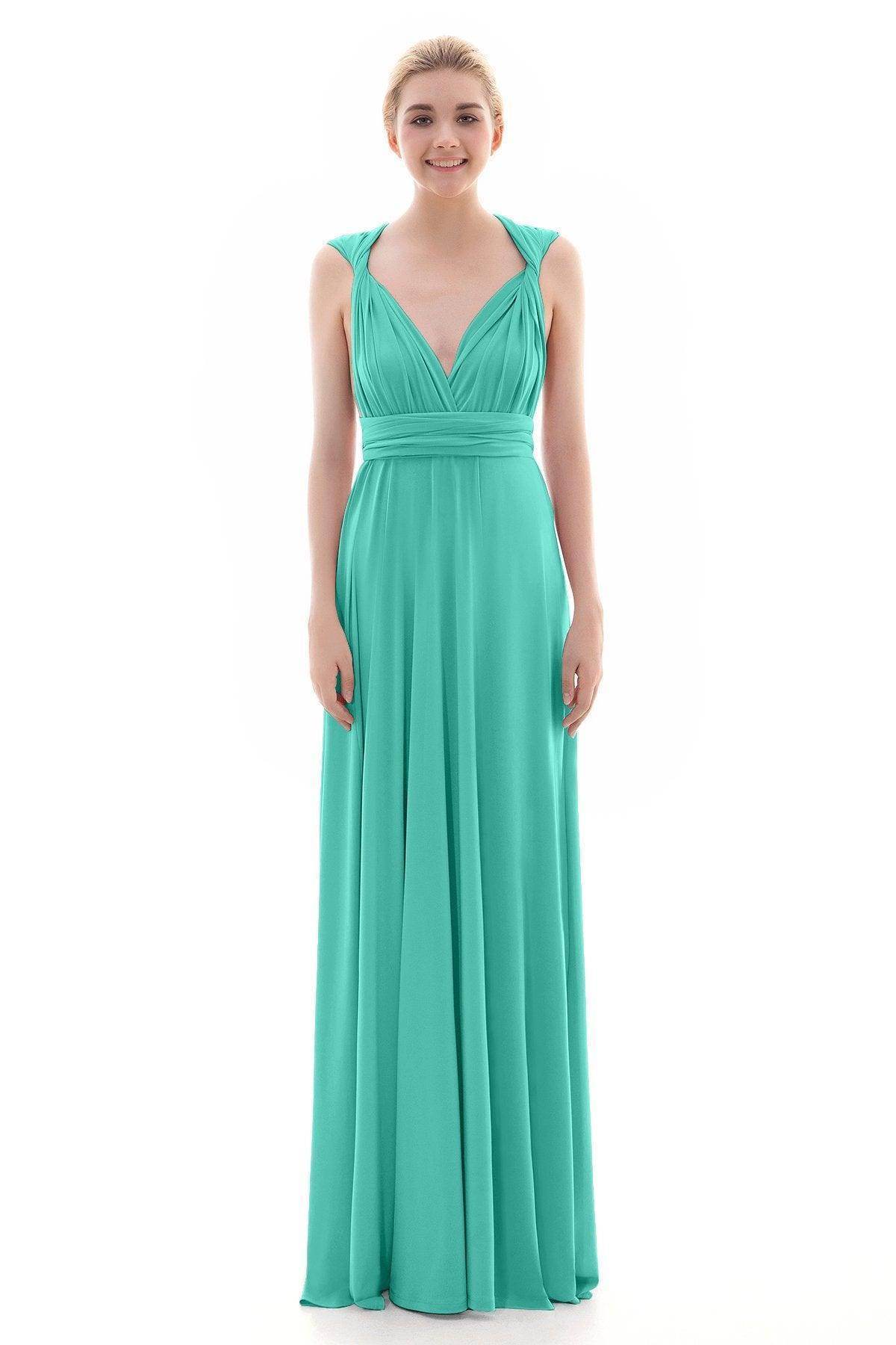 Sheath Floor Length Knitted Bridesmaid Dress COEF16001
