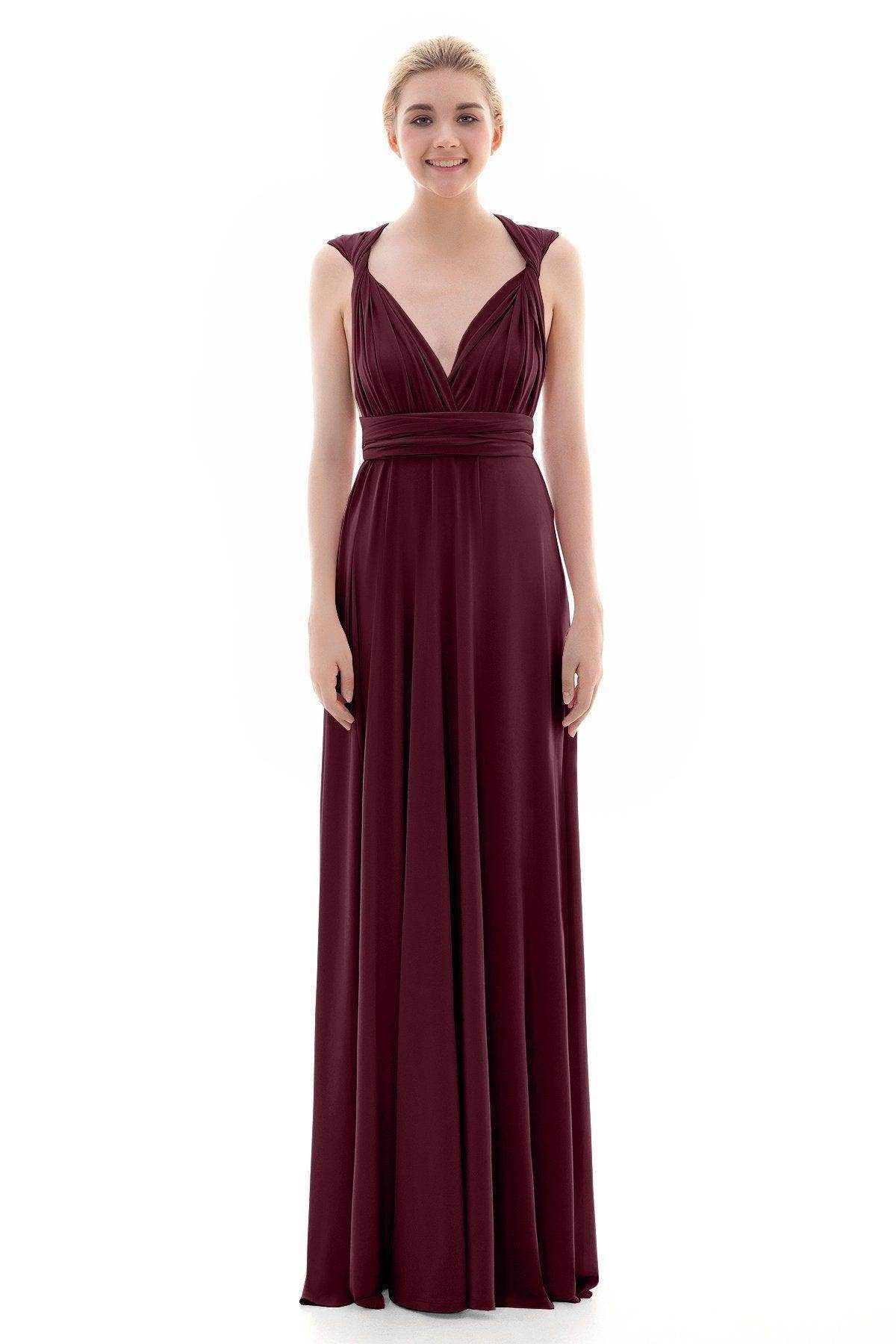 Sheath Floor Length Knitted Bridesmaid Dress COEF16001