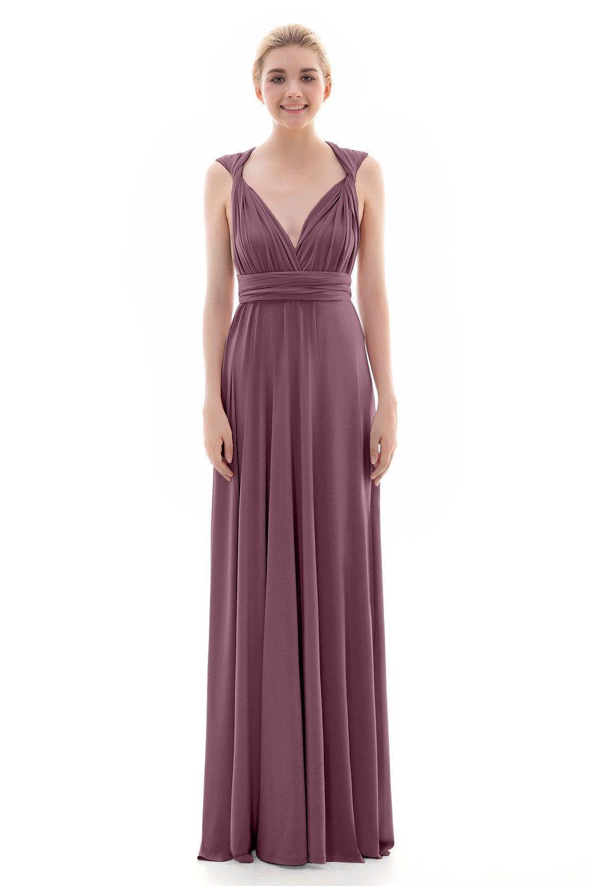 Sheath Floor Length Knitted Bridesmaid Dress COEF16001