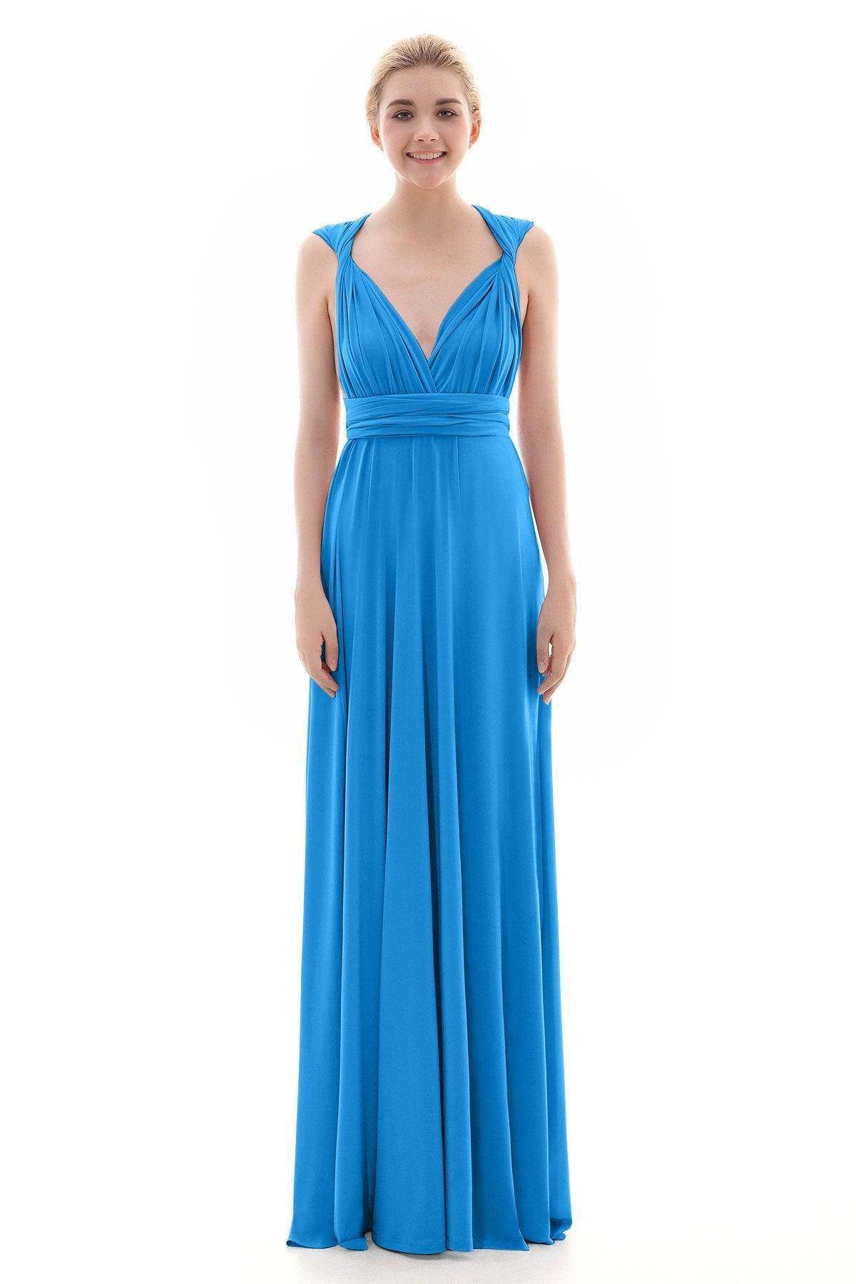 Sheath Floor Length Knitted Bridesmaid Dress COEF16001