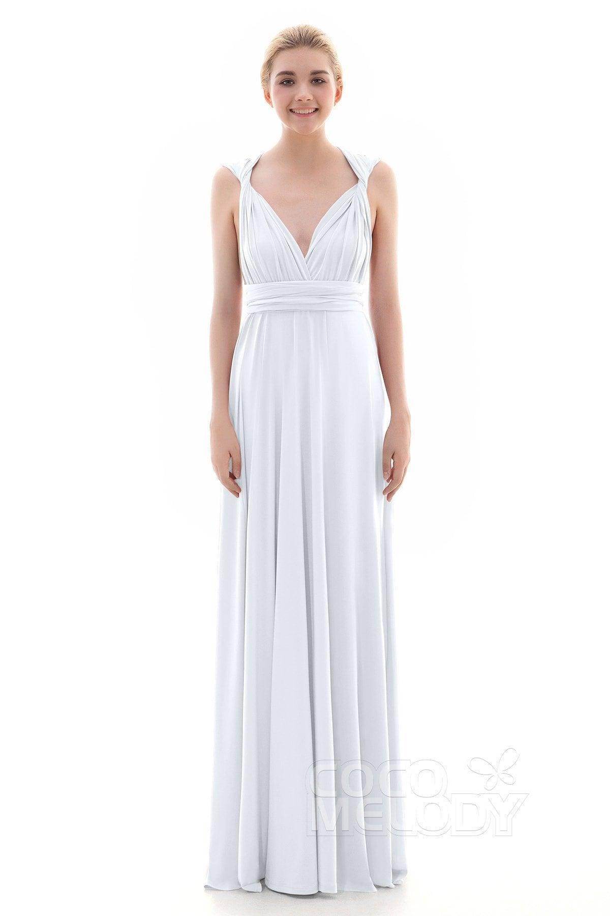 Sheath Floor Length Knitted Bridesmaid Dress COEF16001