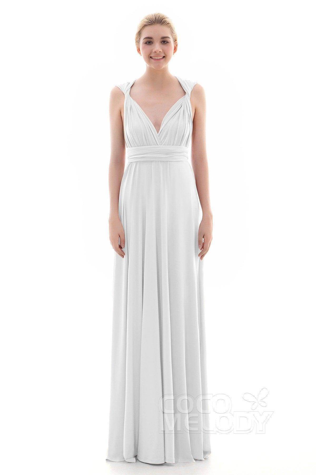 Sheath Floor Length Knitted Bridesmaid Dress COEF16001