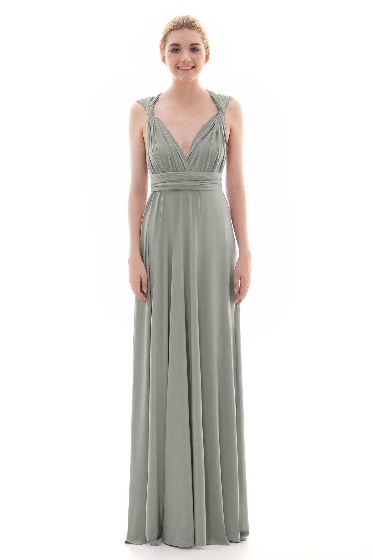 Sheath Floor Length Knitted Bridesmaid Dress COEF16001