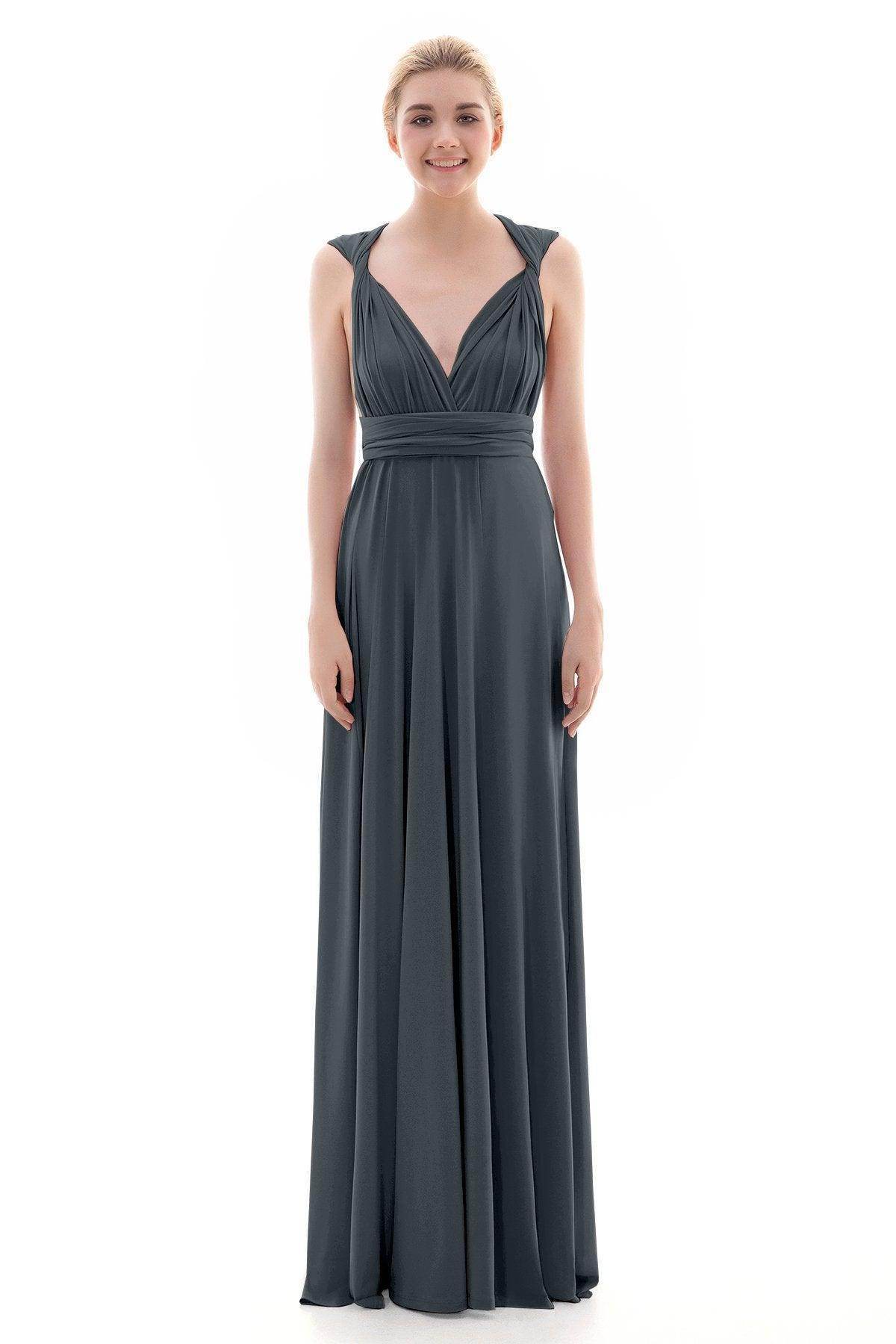 Sheath Floor Length Knitted Bridesmaid Dress COEF16001PS