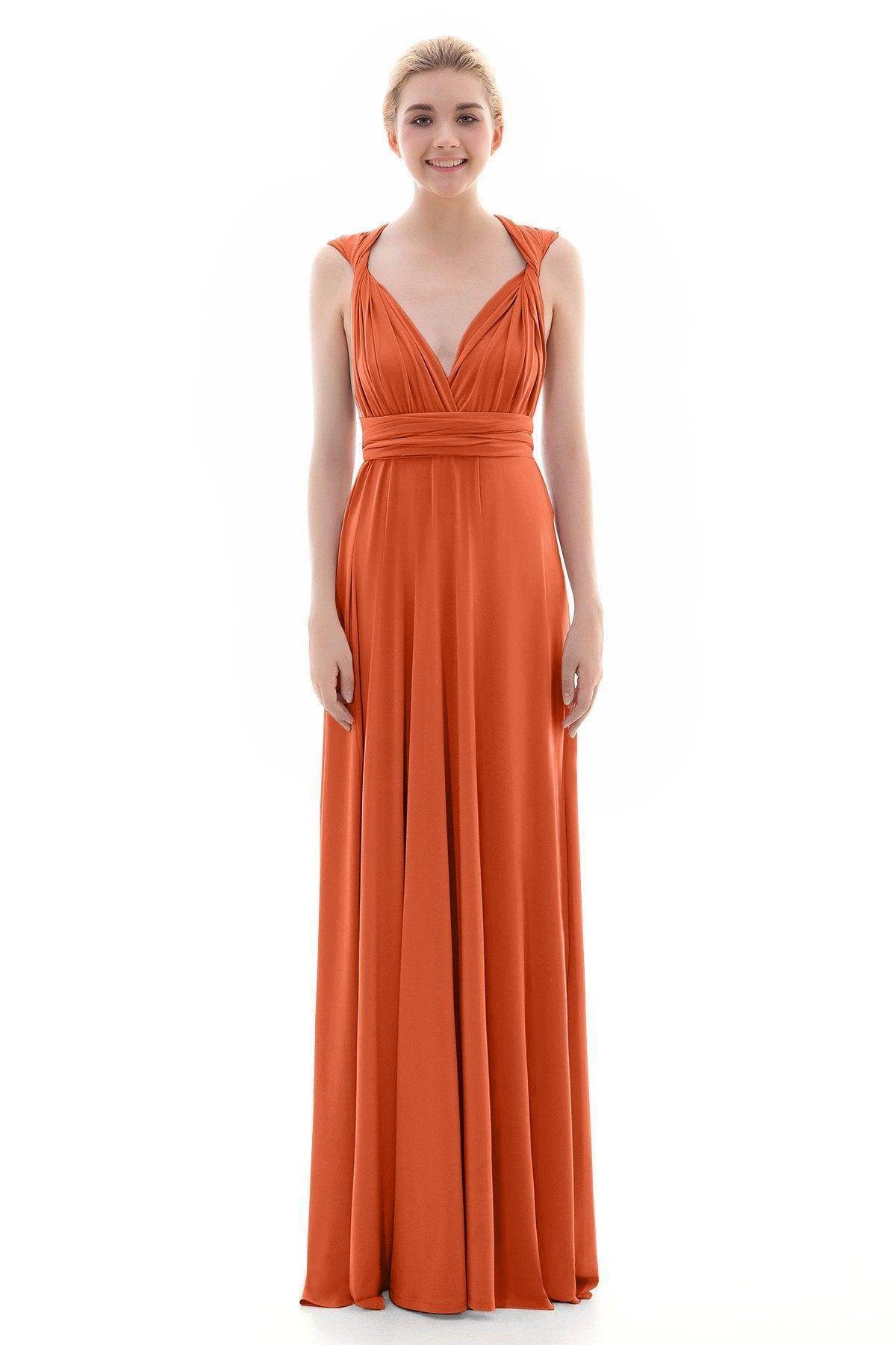 Sheath Floor Length Knitted Bridesmaid Dress COEF16001