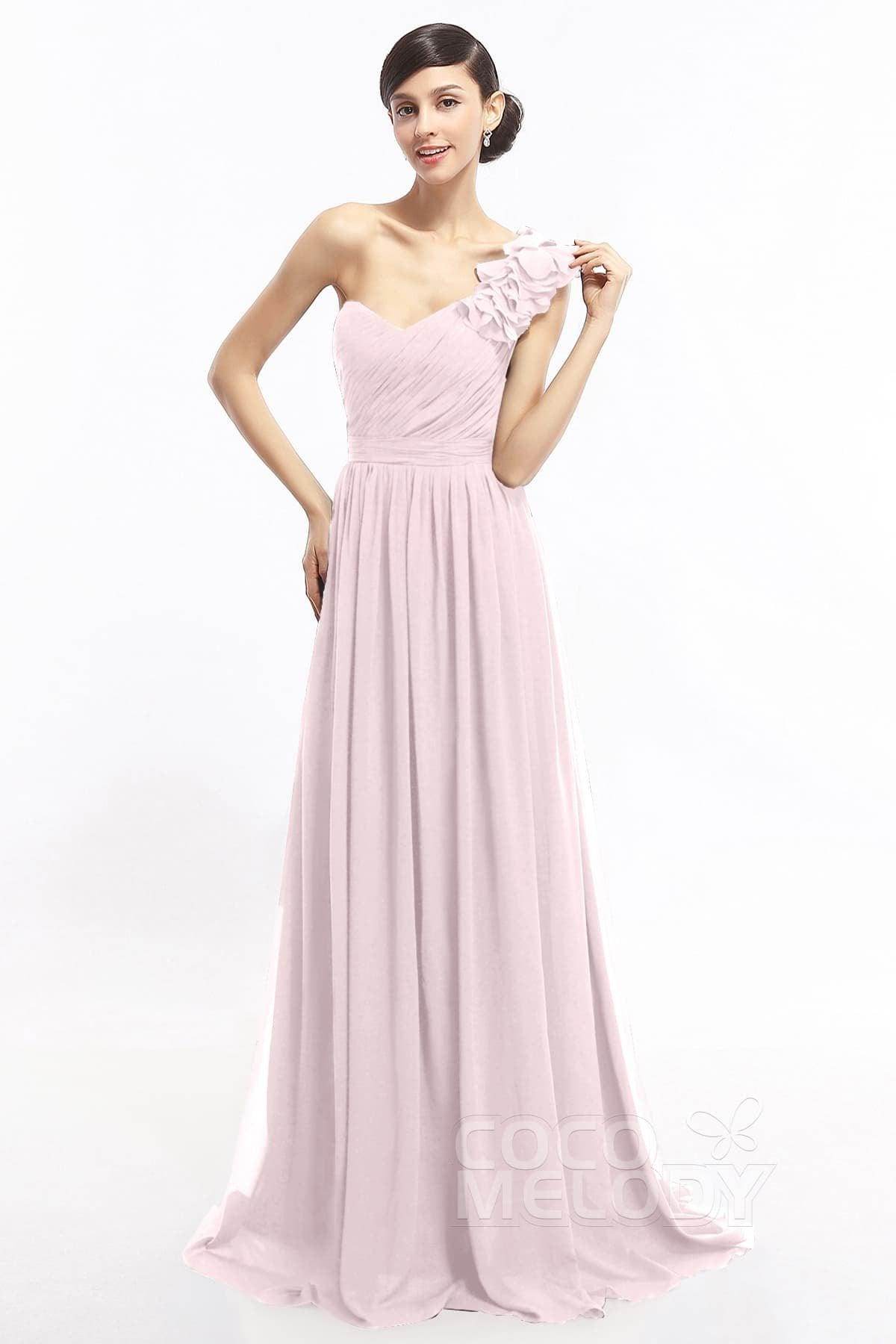 Sheath Sweep-Brush Train Chiffon Evening Dresses COLT14007