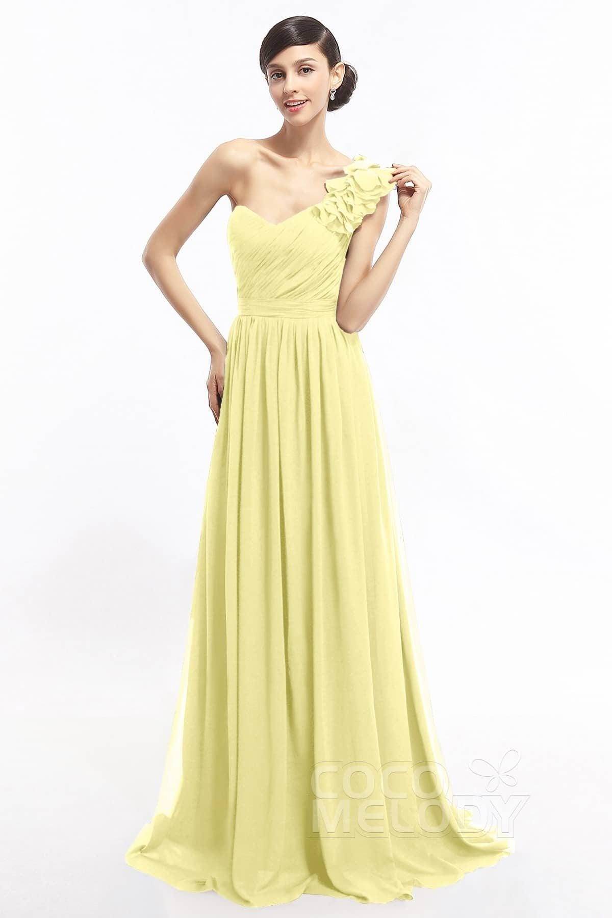 Sheath Sweep-Brush Train Chiffon Evening Dresses COLT14007