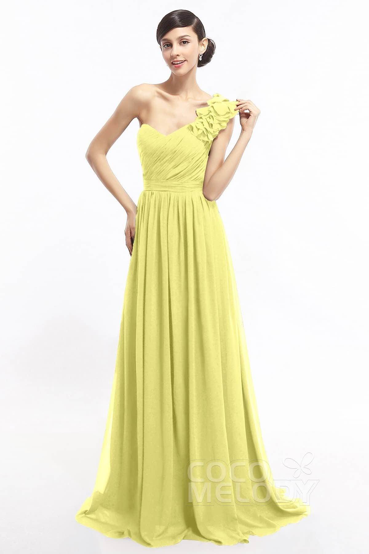 Sheath Sweep-Brush Train Chiffon Evening Dresses COLT14007