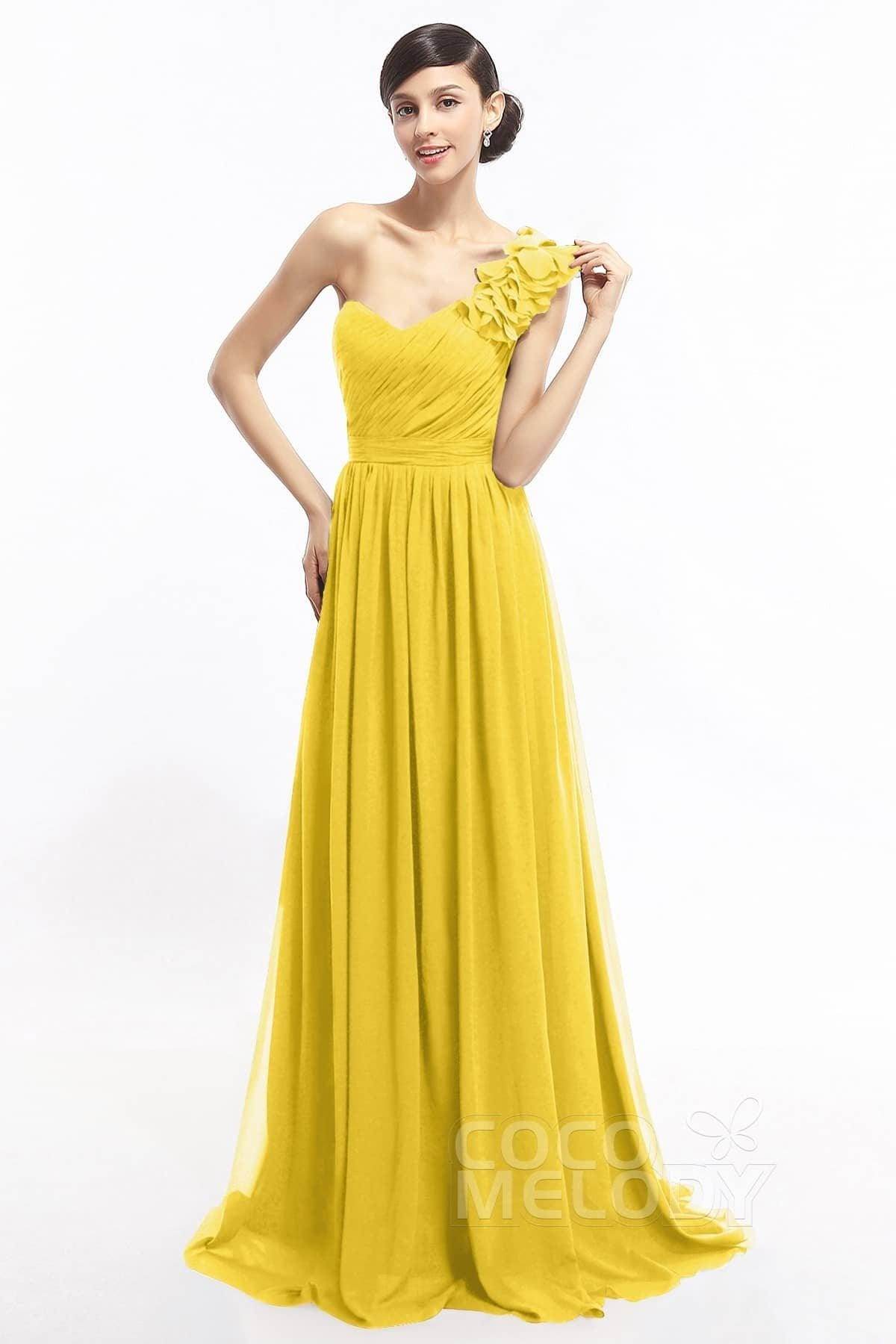 Sheath Sweep-Brush Train Chiffon Evening Dresses COLT14007