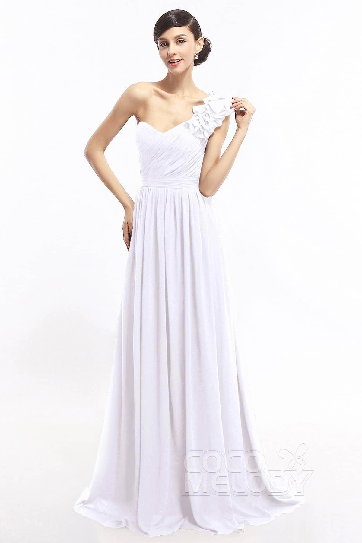Sheath Sweep-Brush Train Chiffon Evening Dresses COLT14007
