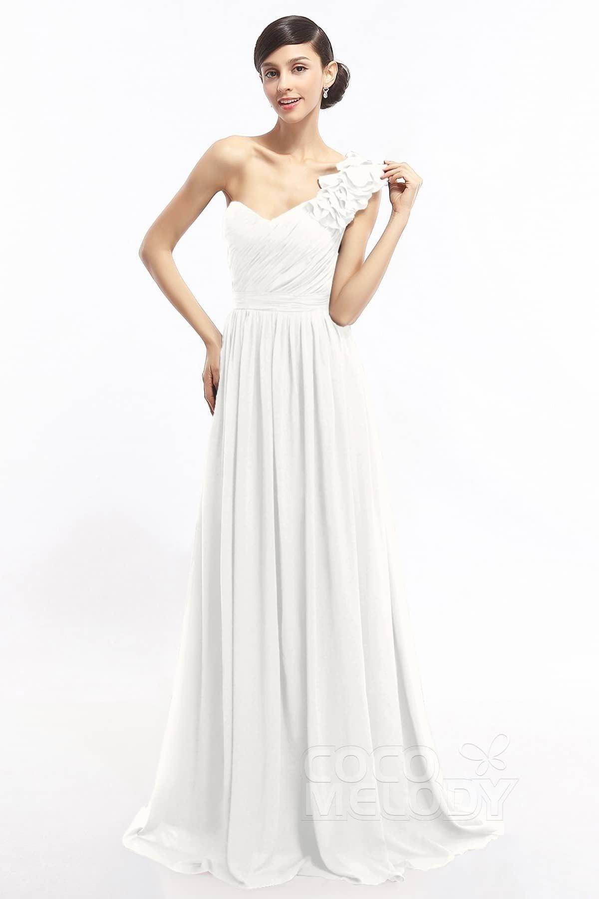 Sheath Sweep-Brush Train Chiffon Evening Dresses COLT14007