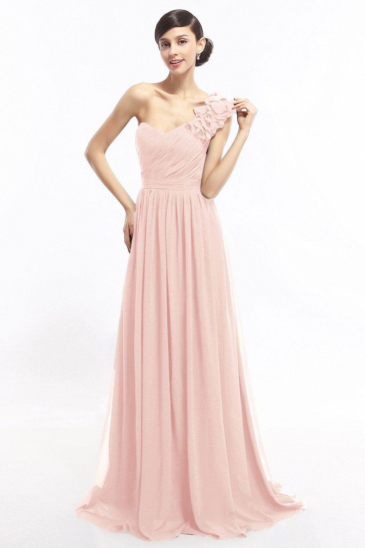 Sheath Sweep-Brush Train Chiffon Evening Dresses COLT14007