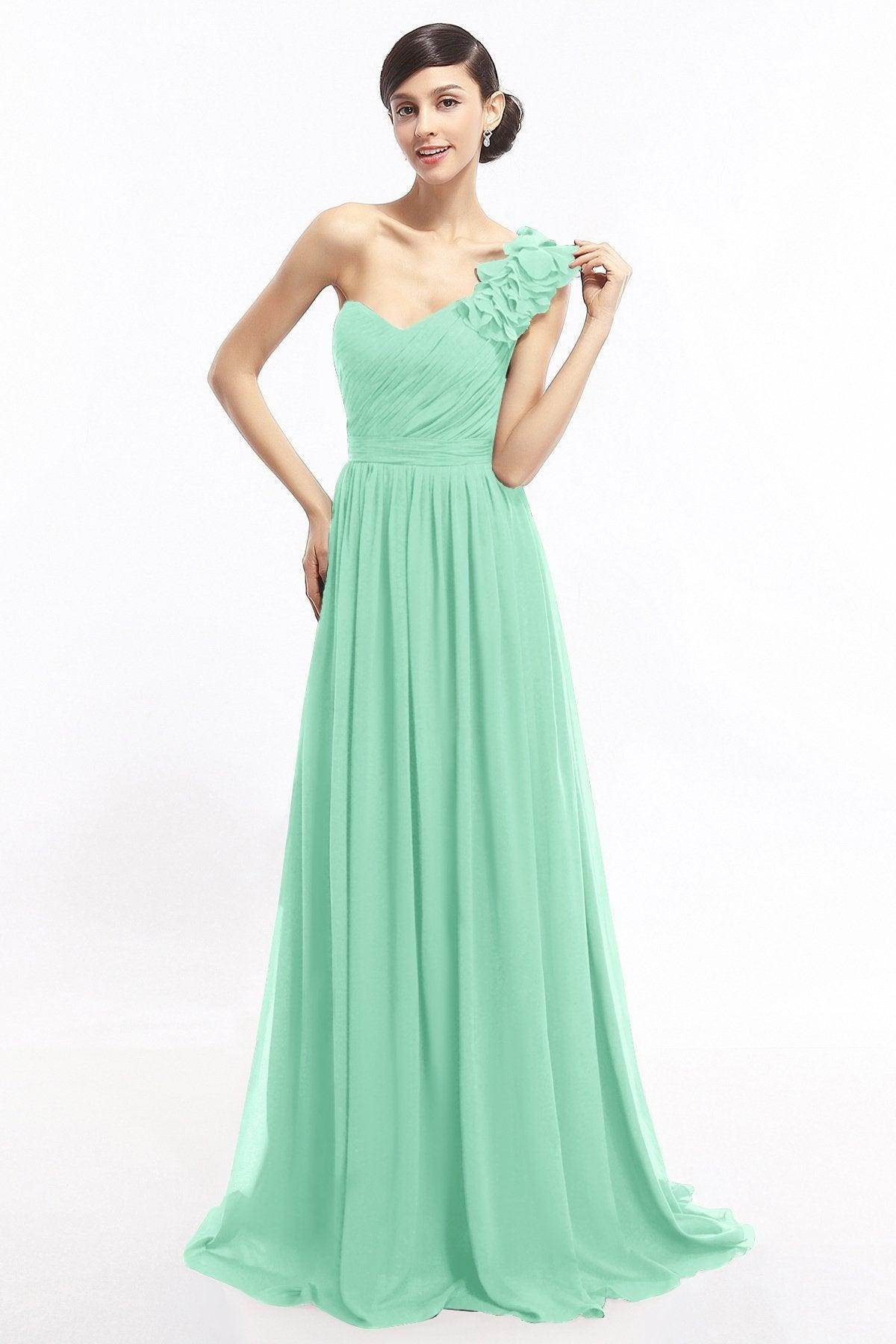 Sheath Sweep-Brush Train Chiffon Evening Dresses COLT14007