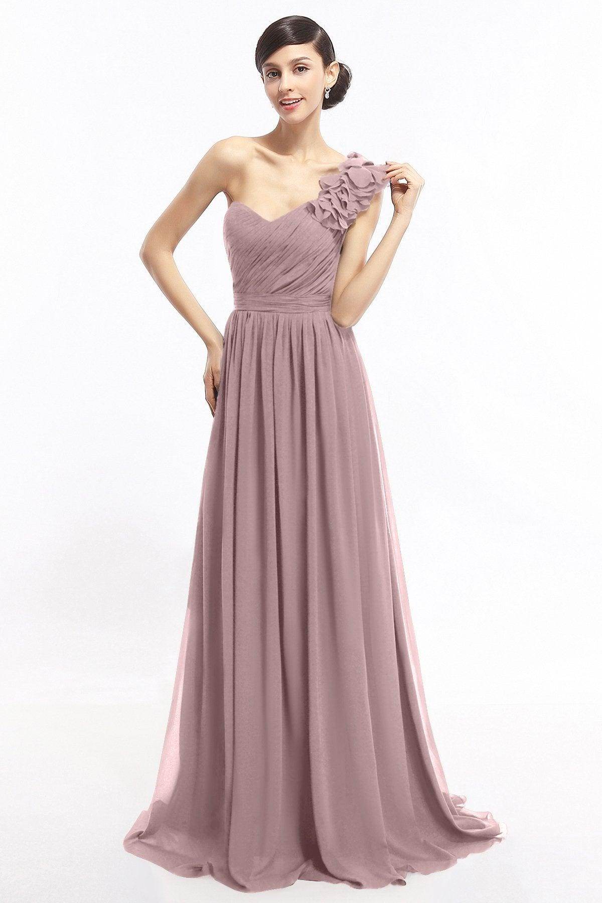 Sheath Sweep-Brush Train Chiffon Evening Dresses COLT14007