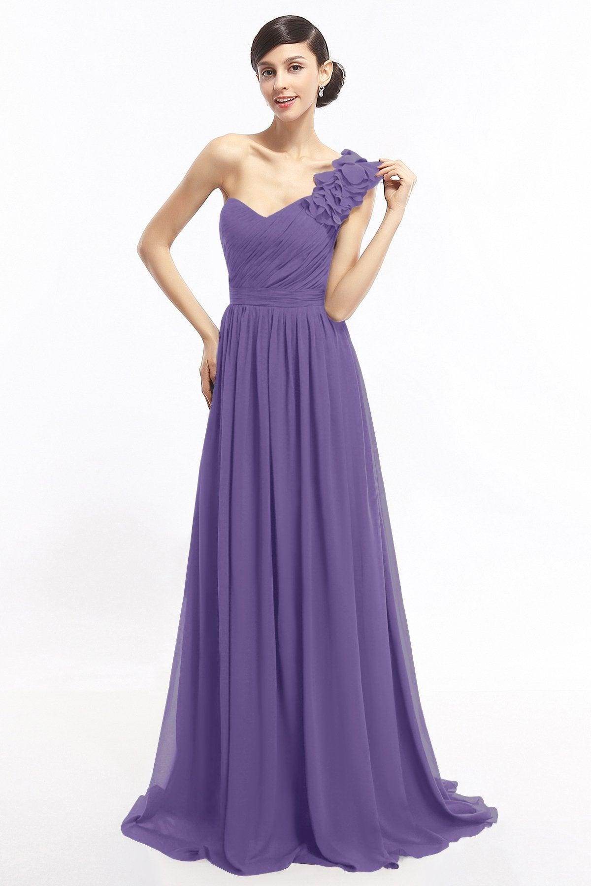 Sheath Sweep-Brush Train Chiffon Evening Dresses COLT14007
