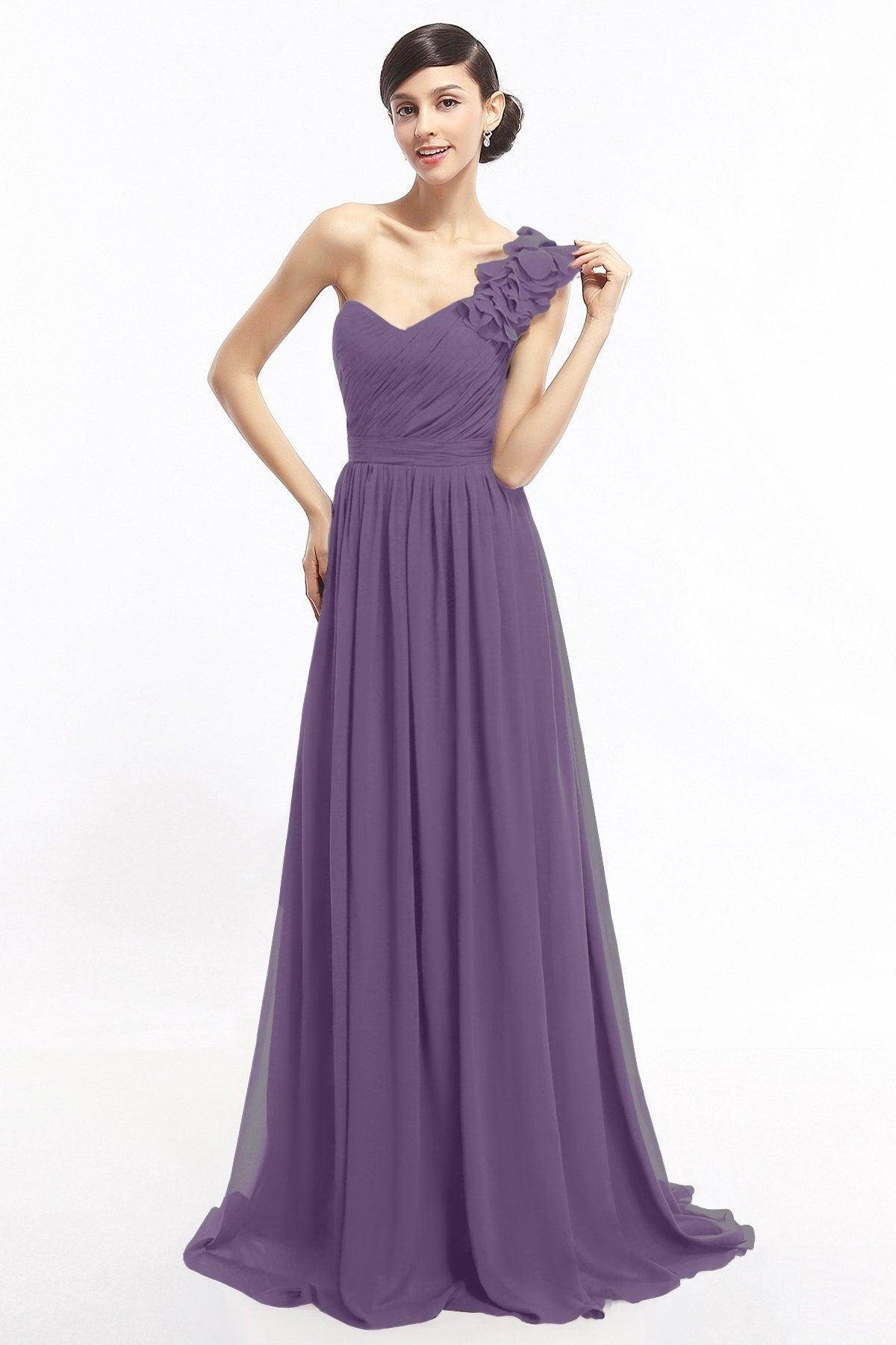 Sheath Sweep-Brush Train Chiffon Evening Dresses COLT14007
