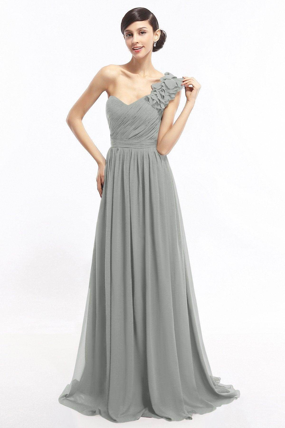 Sheath Sweep-Brush Train Chiffon Evening Dresses COLT14007