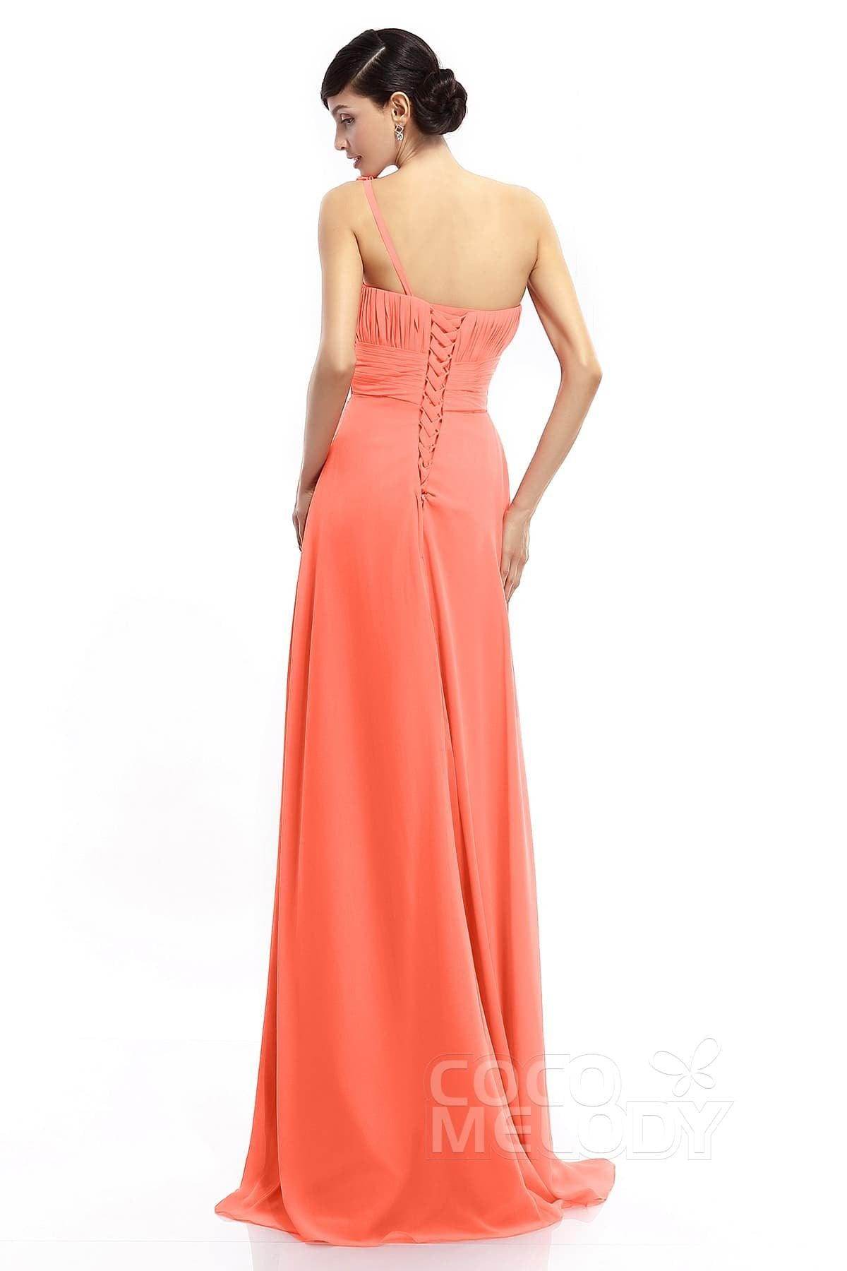 Sheath-Column Floor Length Chiffon Dresses COLT14017