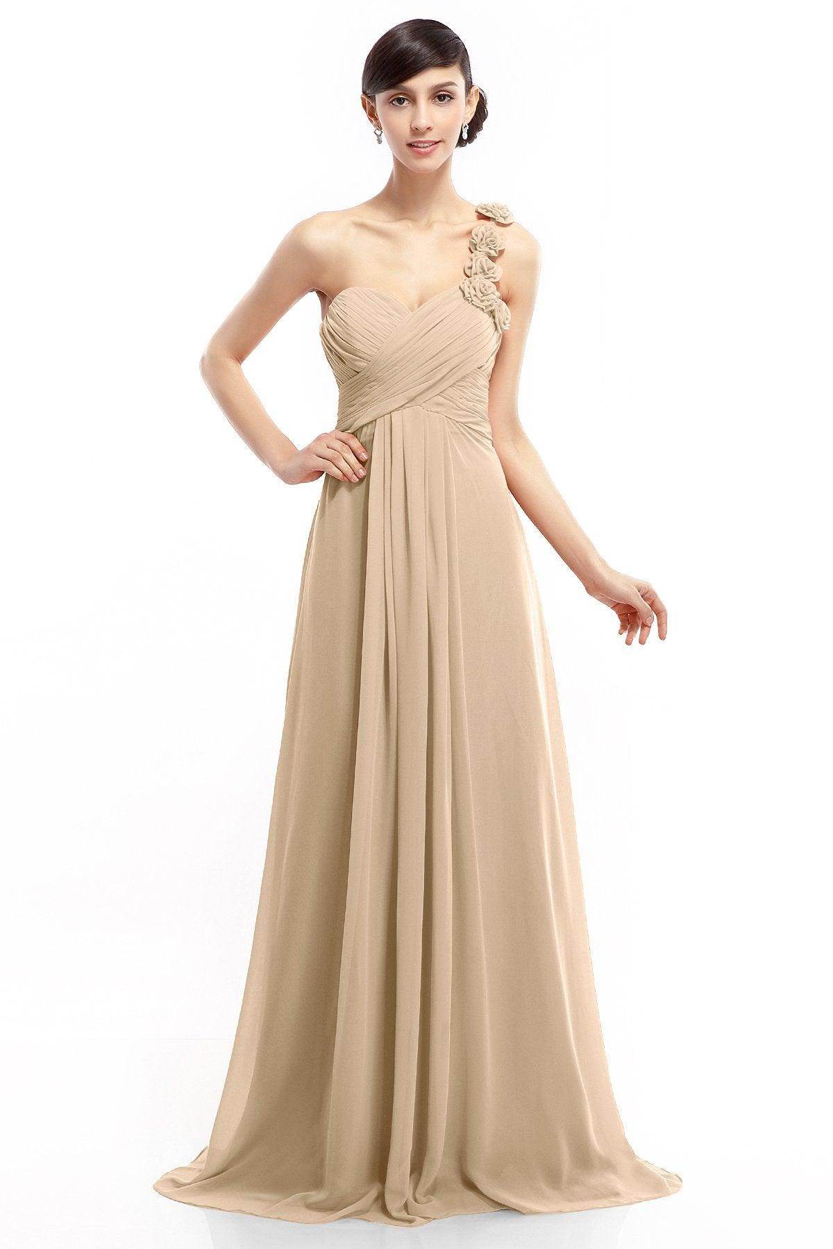 Sheath-Column Floor Length Chiffon Dresses COLT14017