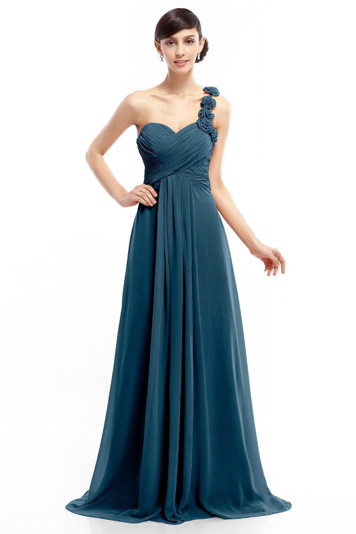 Sheath-Column Floor Length Chiffon Dresses COLT14017