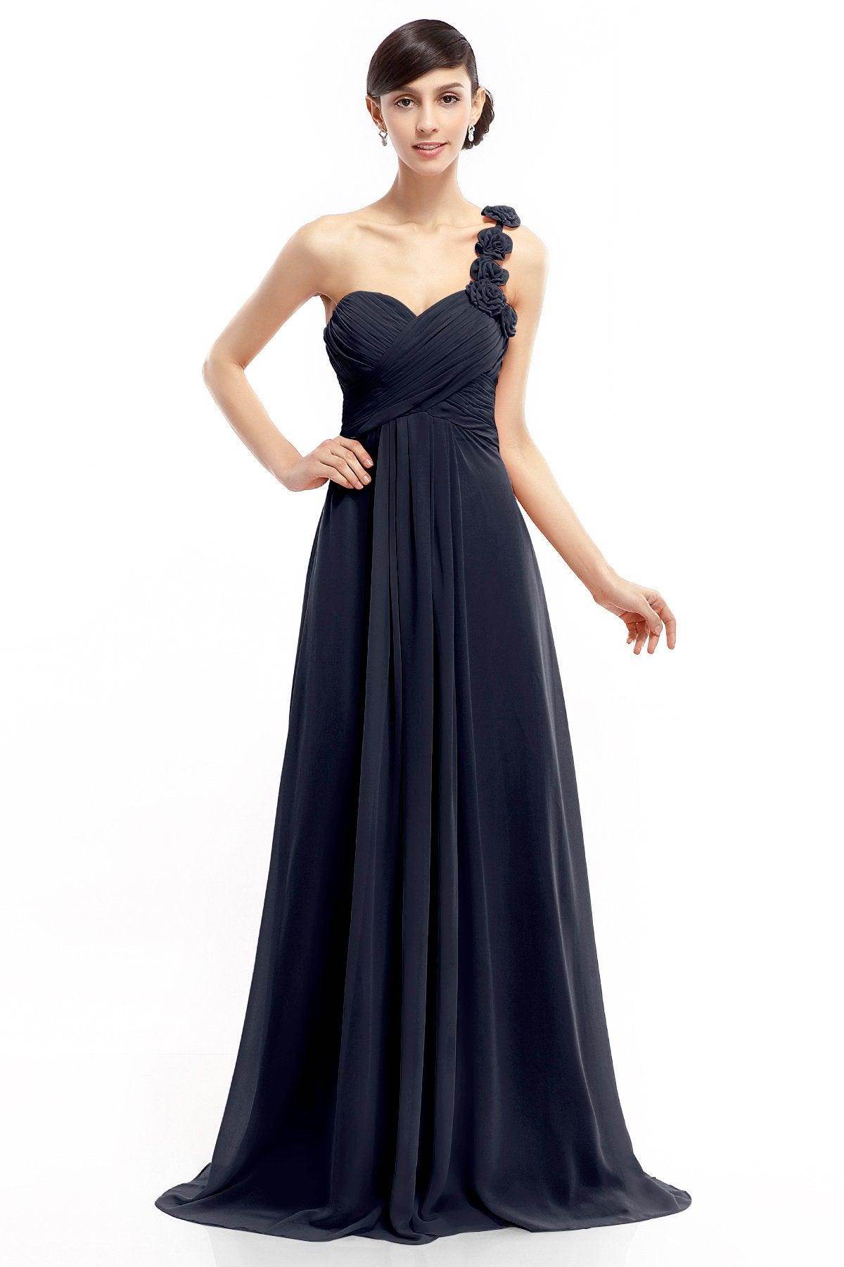Sheath-Column Floor Length Chiffon Dresses COLT14017