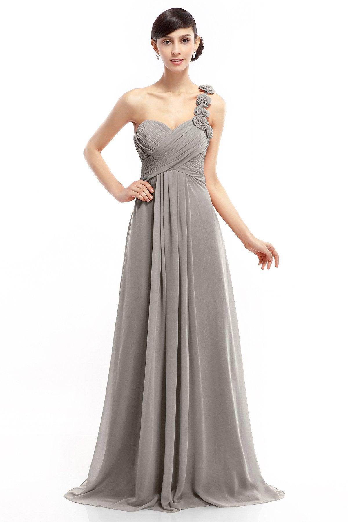 Sheath-Column Floor Length Chiffon Dresses COLT14017