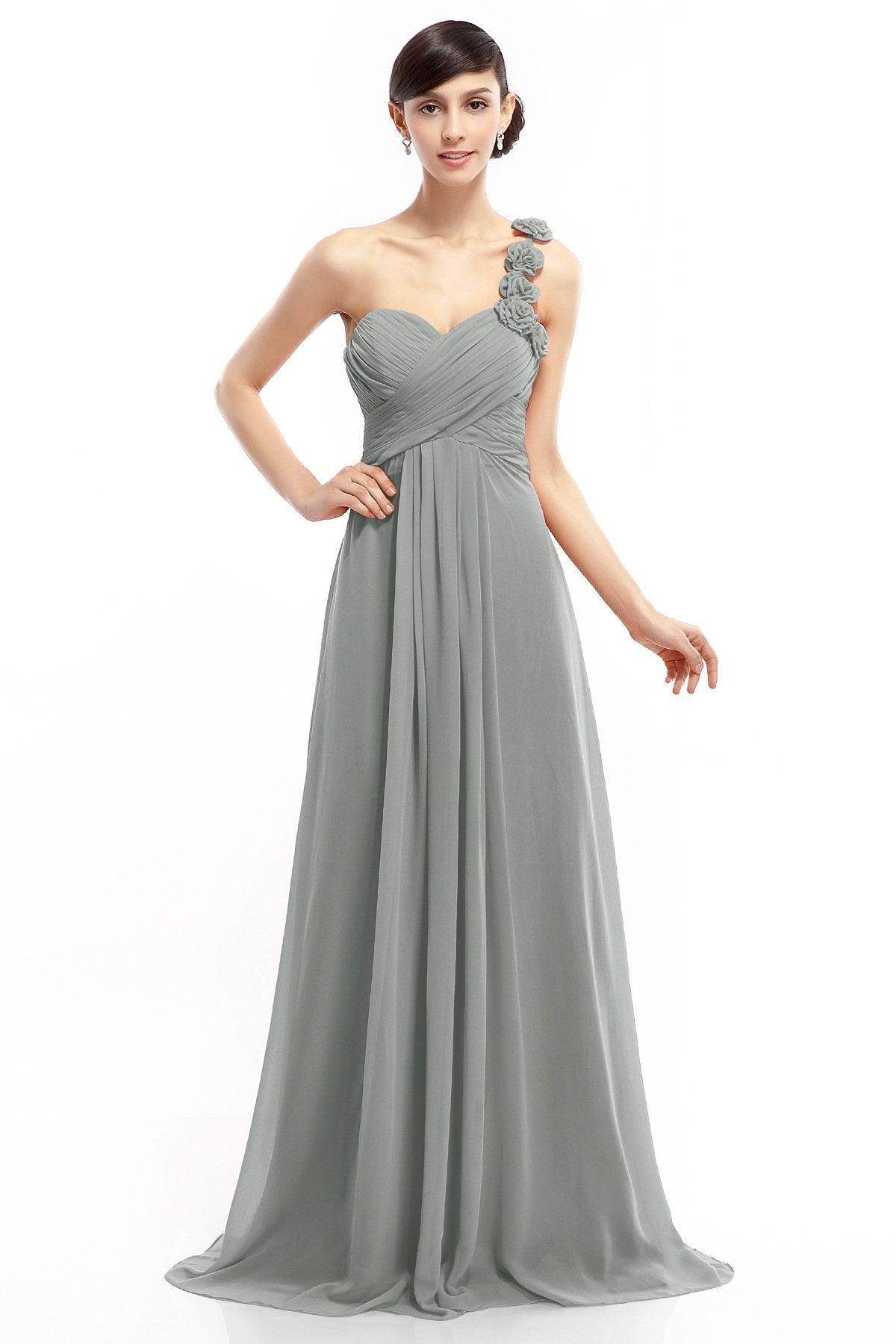 Sheath-Column Floor Length Chiffon Dresses COLT14017