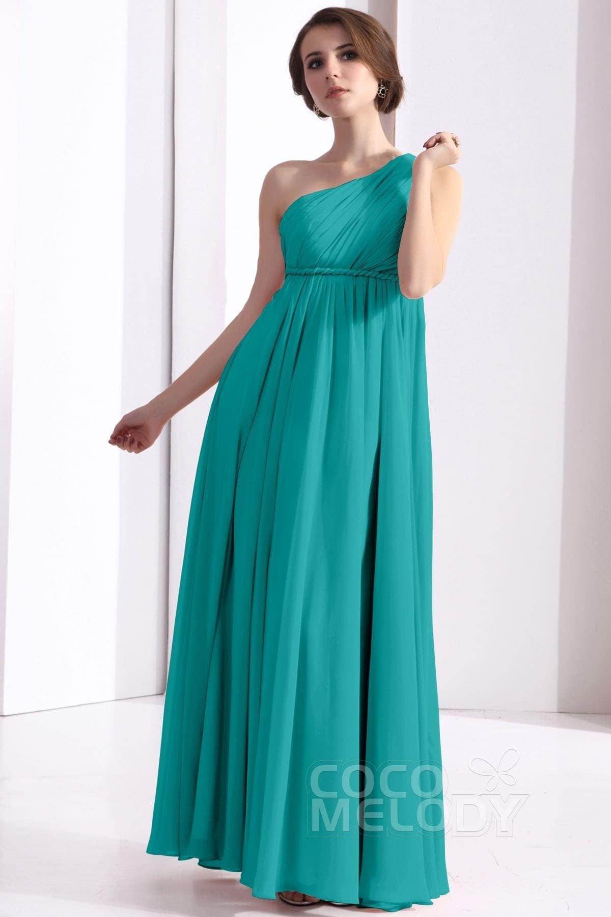 Sheath Floor Length Chiffon Bridesmaid Dress COSF1300D
