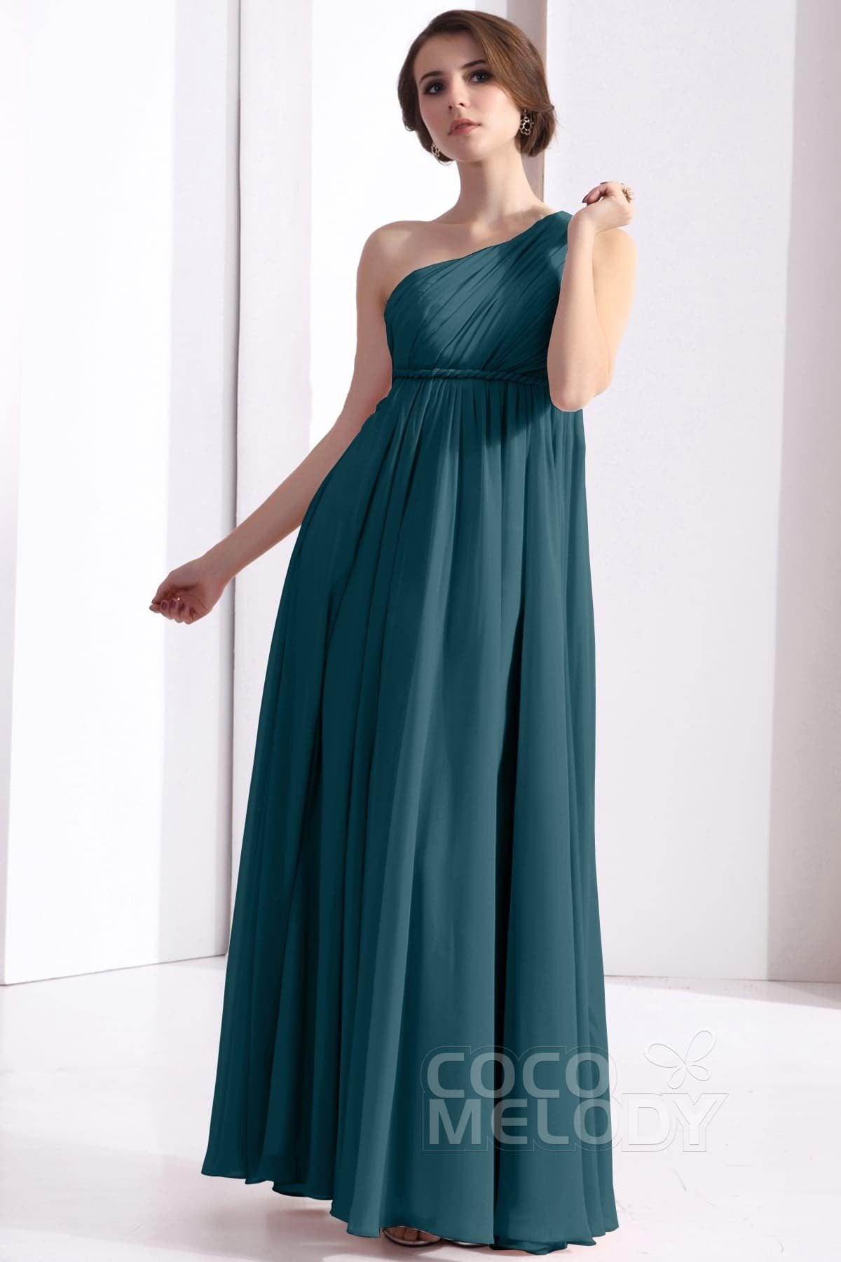 Sheath Floor Length Chiffon Bridesmaid Dress COSF1300D