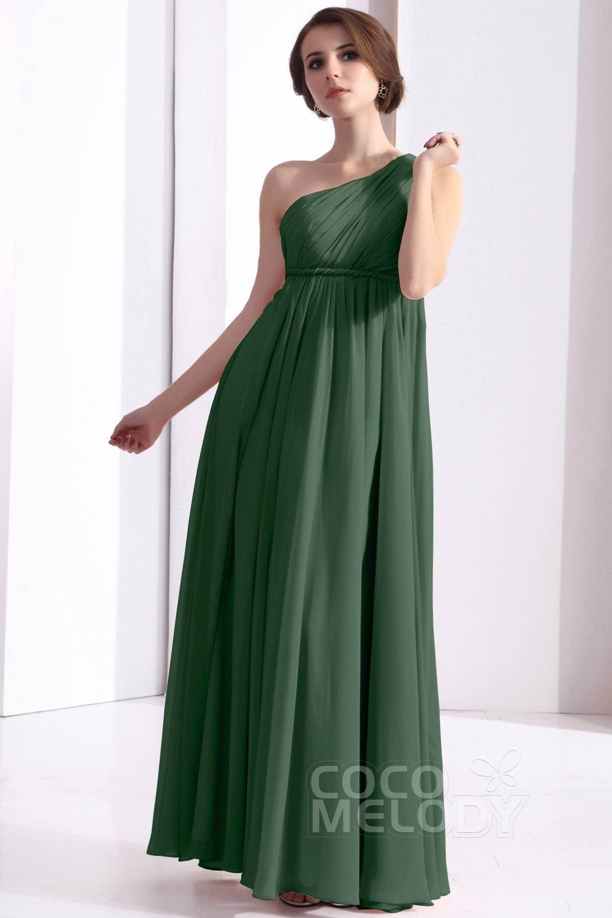 Sheath Floor Length Chiffon Bridesmaid Dress COSF1300D
