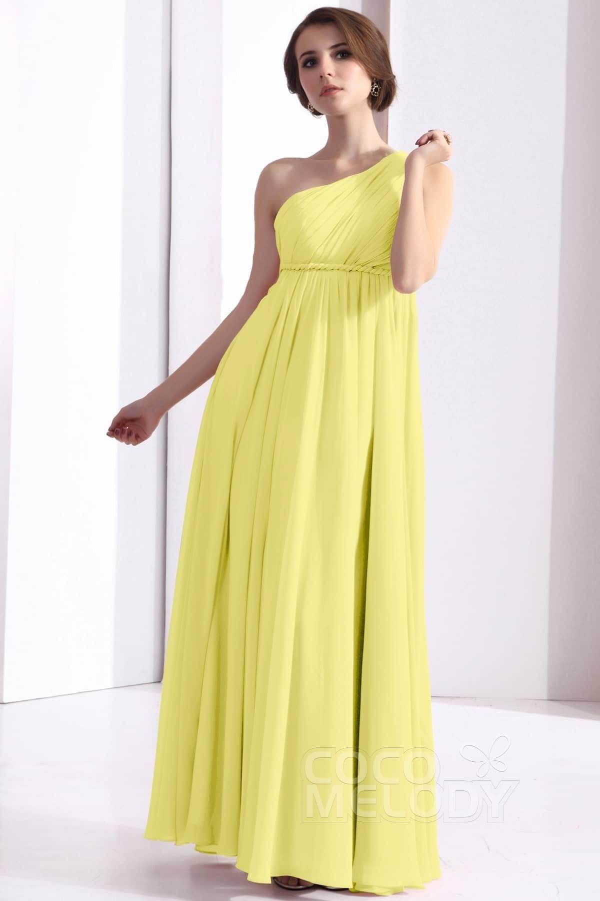 Sheath Floor Length Chiffon Bridesmaid Dress COSF1300D
