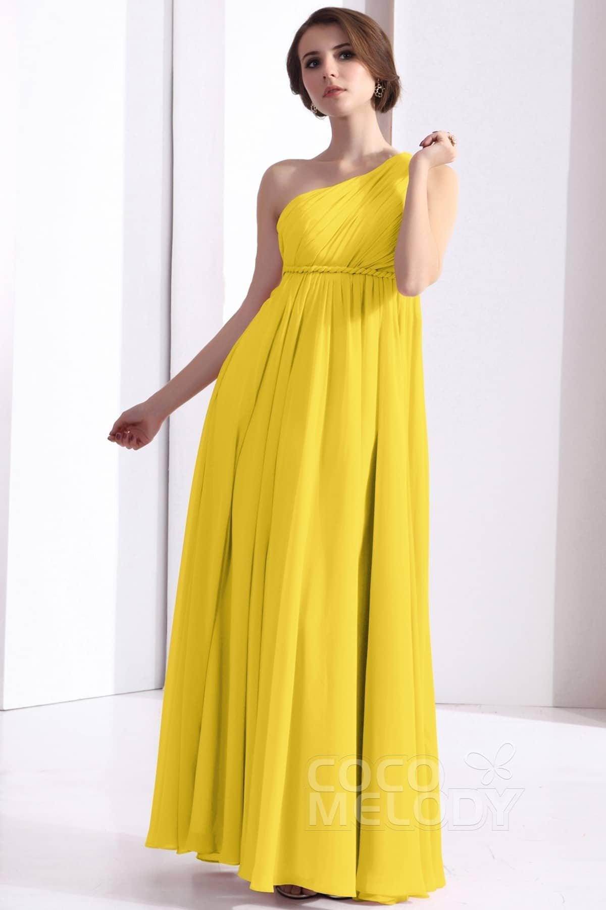 Sheath Floor Length Chiffon Bridesmaid Dress COSF1300D
