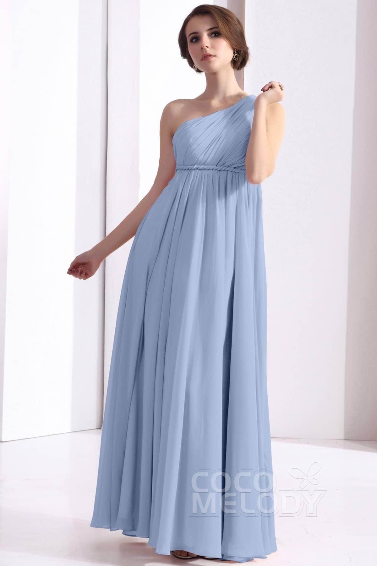 Sheath Floor Length Chiffon Bridesmaid Dress COSF1300D