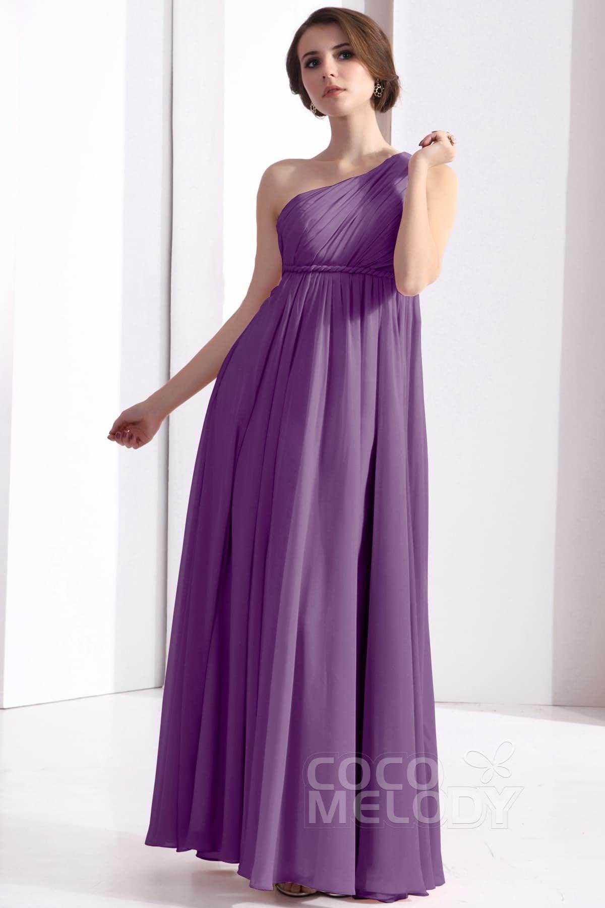 Sheath Floor Length Chiffon Bridesmaid Dress COSF1300D